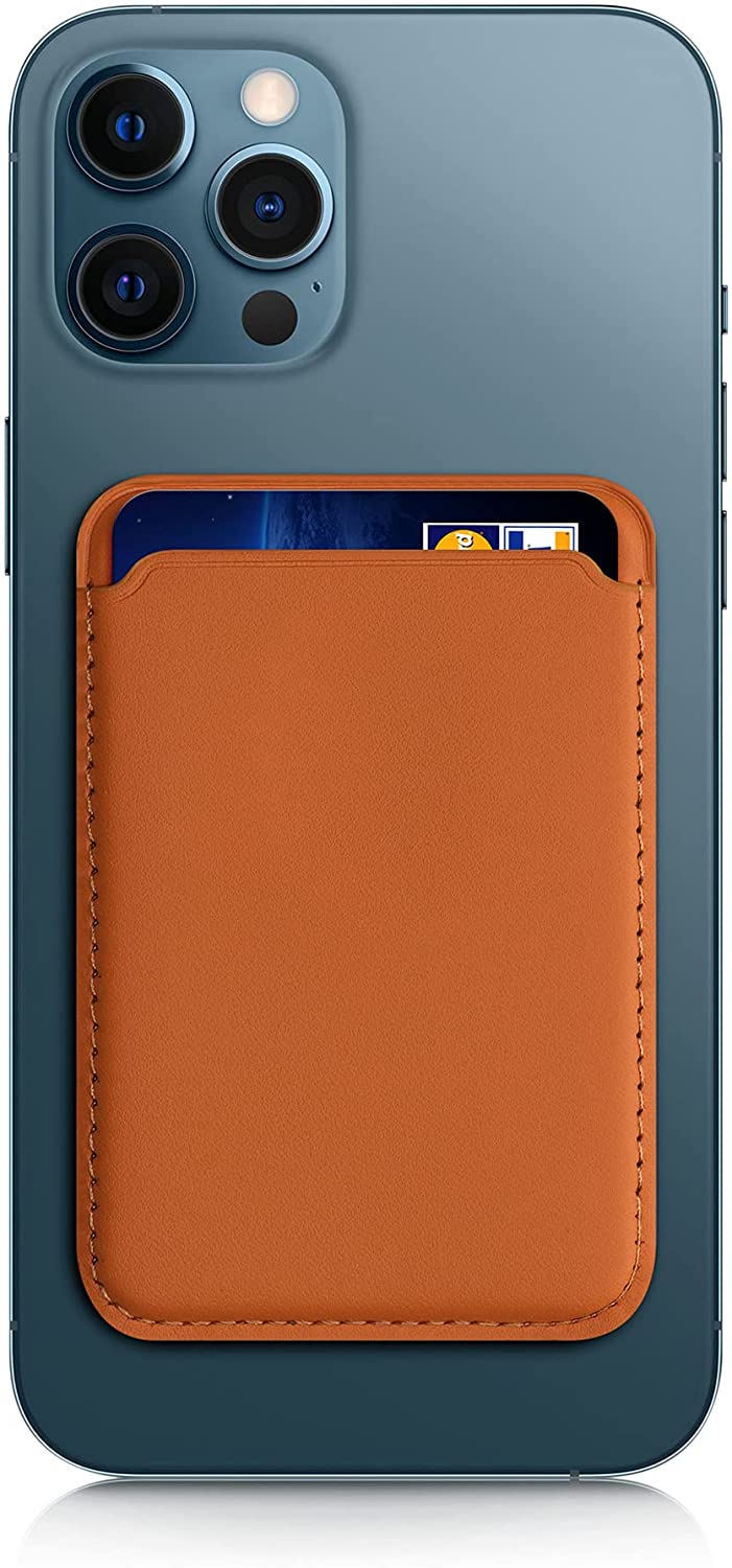 KW iPhone Θήκη από Συνθετικό Δέρμα για Πιστωτικές Κάρτες - Orange - 54606.29