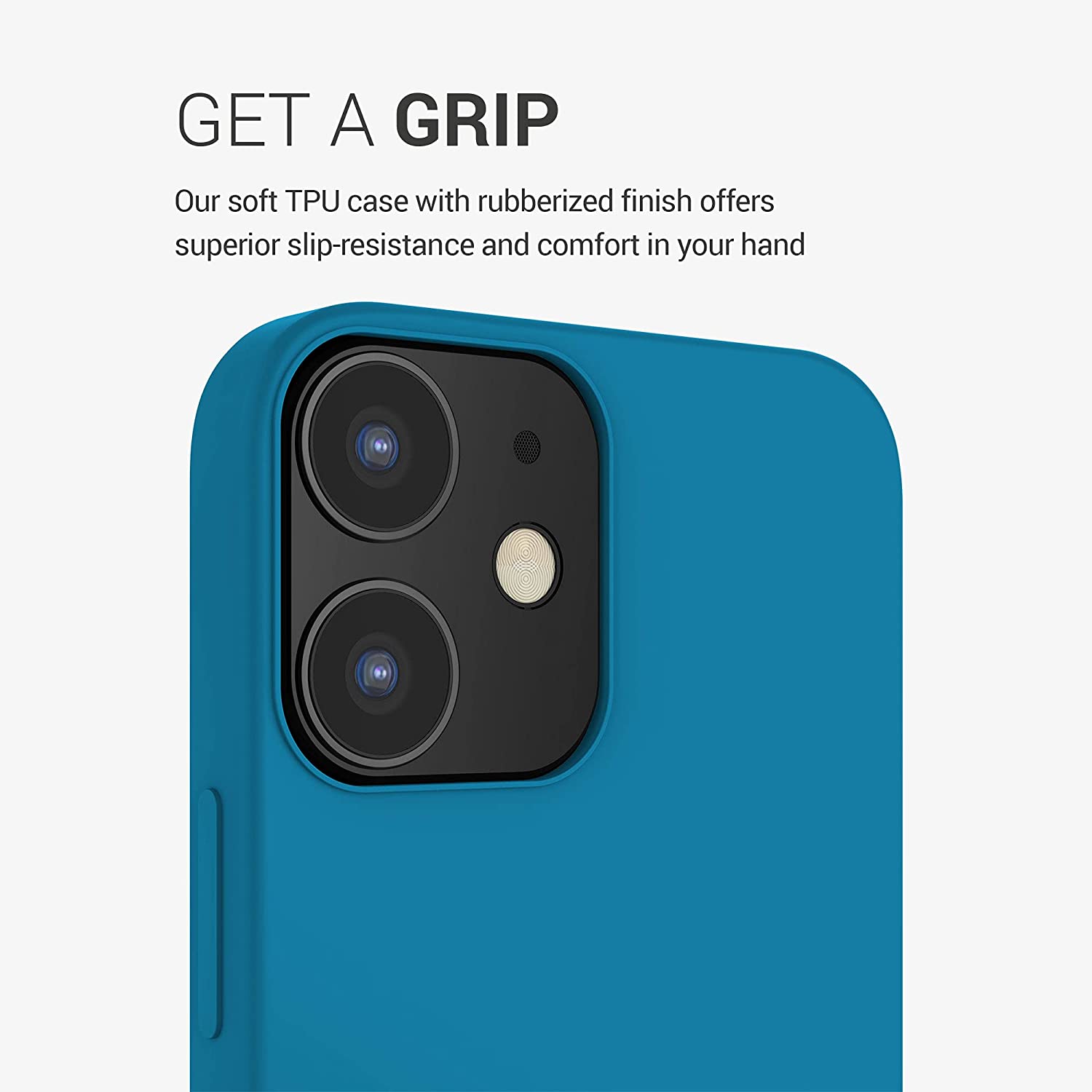 KW iPhone 12 / iPhone 12 Pro Θήκη Σιλικόνης Rubber TPU - Caribbean Blue - 52641.224