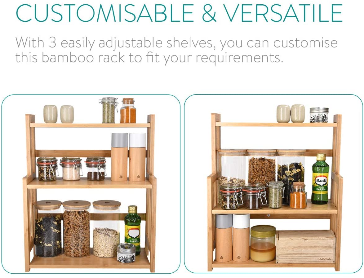 Navaris Bamboo Spice Rack Ξύλινο Ράφι Καρυκευμάτων από Μπαμπού - 50823.01