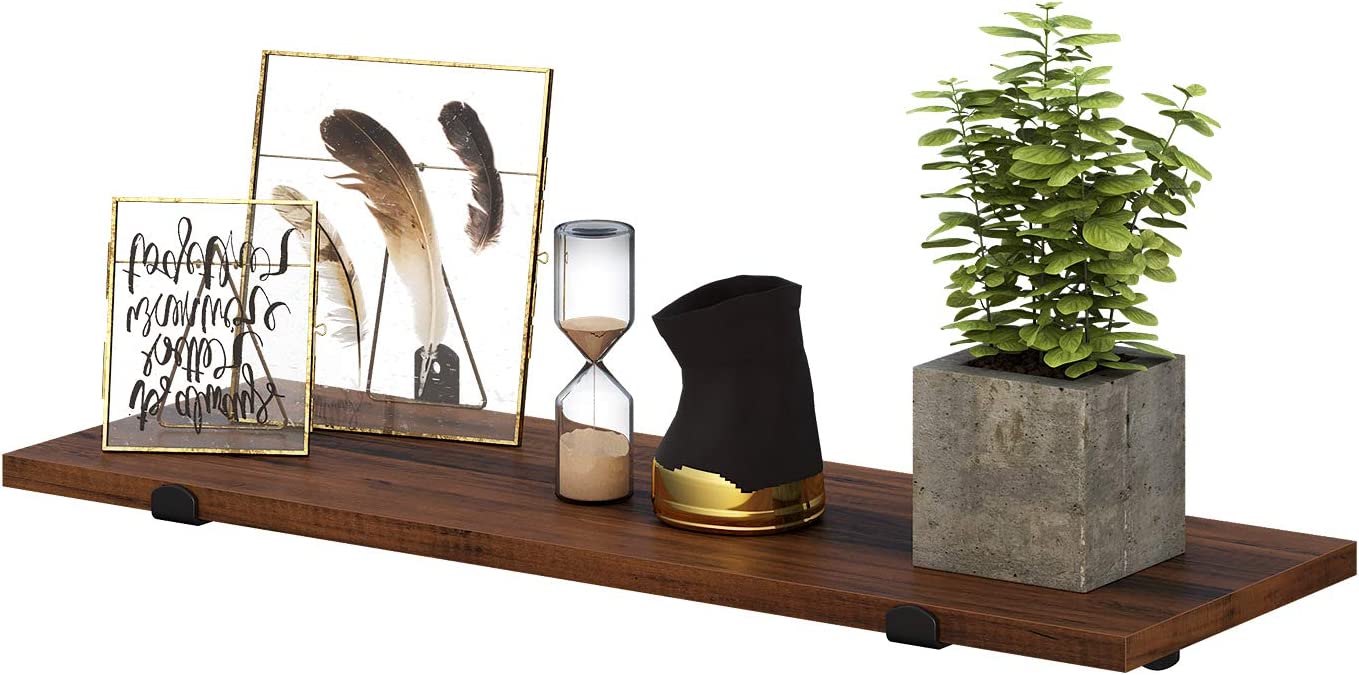 Songmics Σετ 2 Διακοσμητικά Ράφια - Brown / Black - LWS04NB