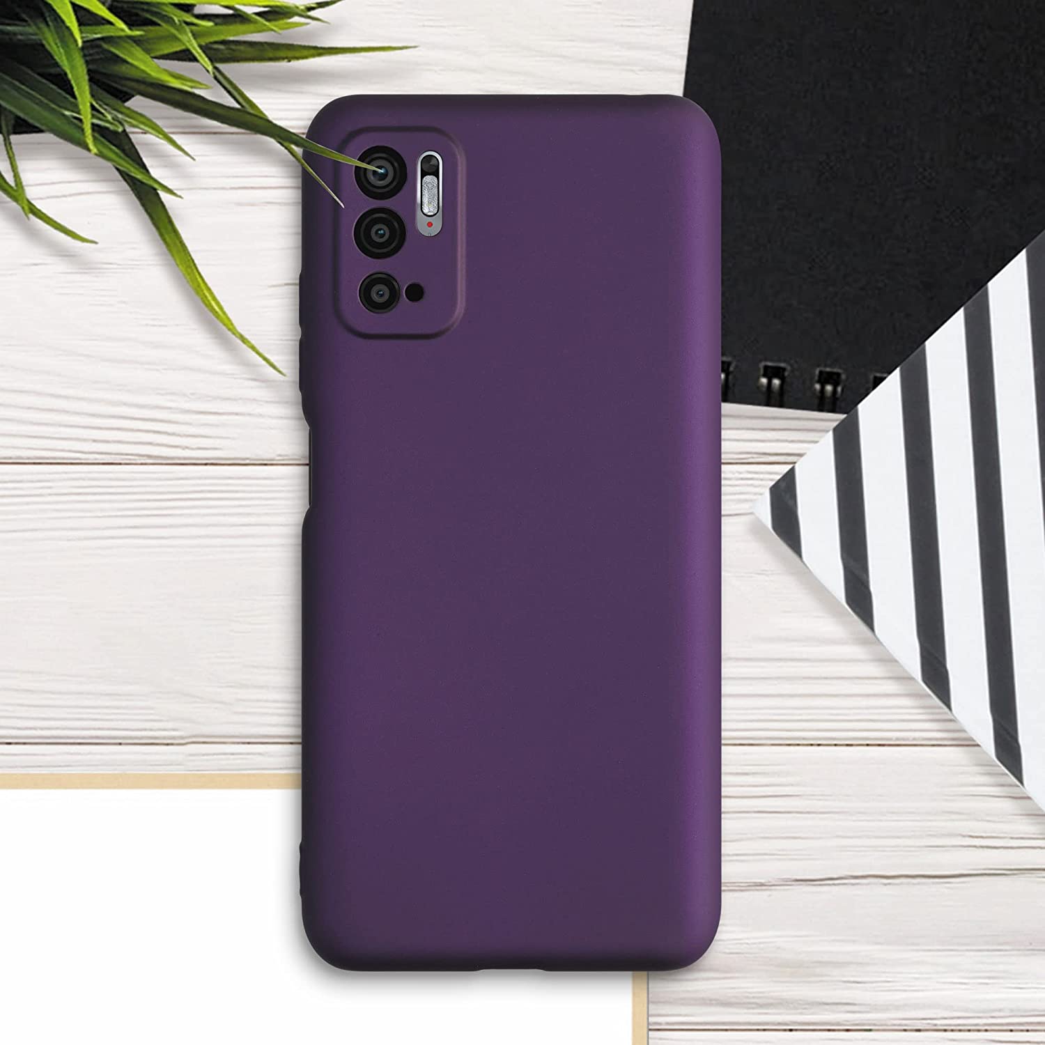 KW Xiaomi Redmi Note 10 5G / Poco M3 Pro 5G Θήκη Σιλικόνης TPU - Metallic Blackberry - 54949.115