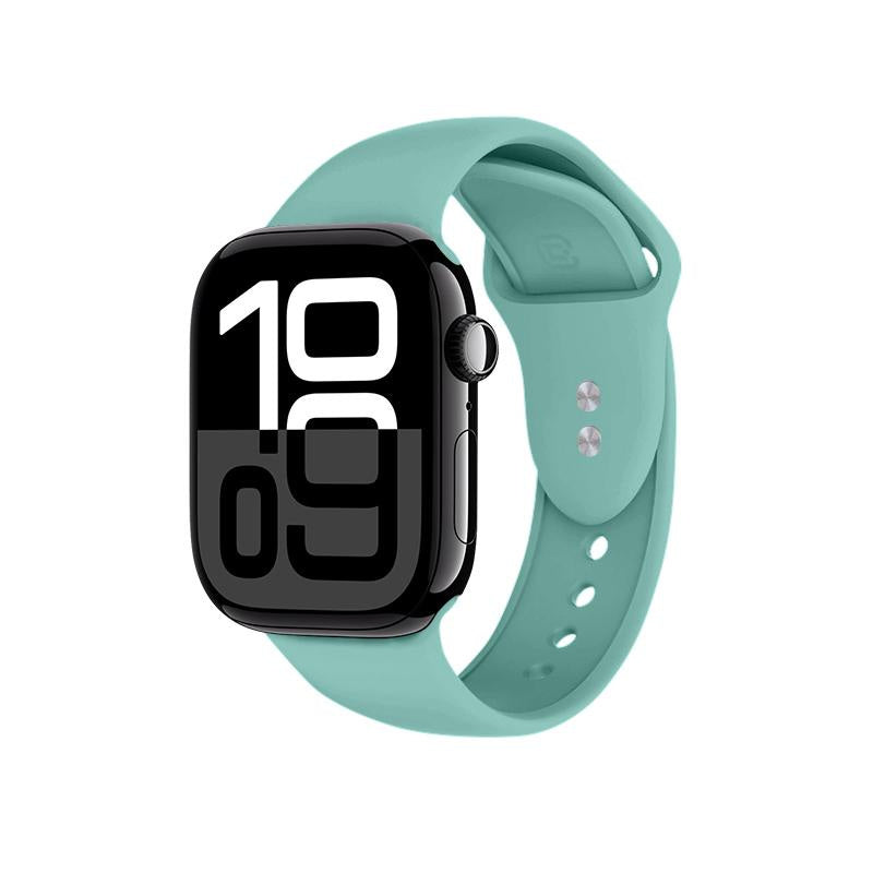 Crong Λουράκι Apple Watch 2/3/4/5/6/7/8/9/10/11 - SE (1/2/3) - 38/40/41/42mm Σιλικόνης - Liquid Strap - Turquoise