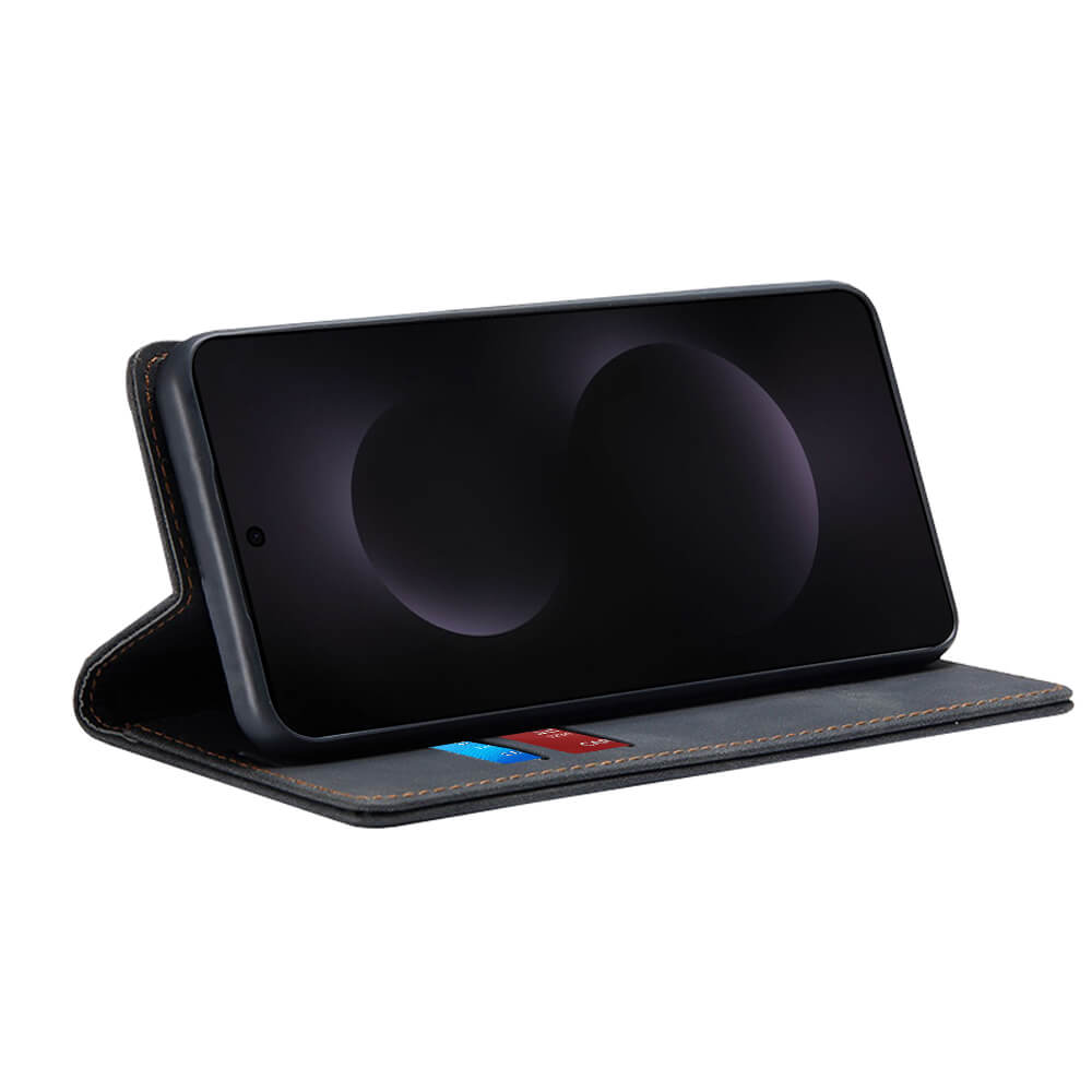 Techsuit Samsung Galaxy S25 Edge - Confy Cover - Θήκη Πορτοφόλι από Δερματίνη με Stand - Black