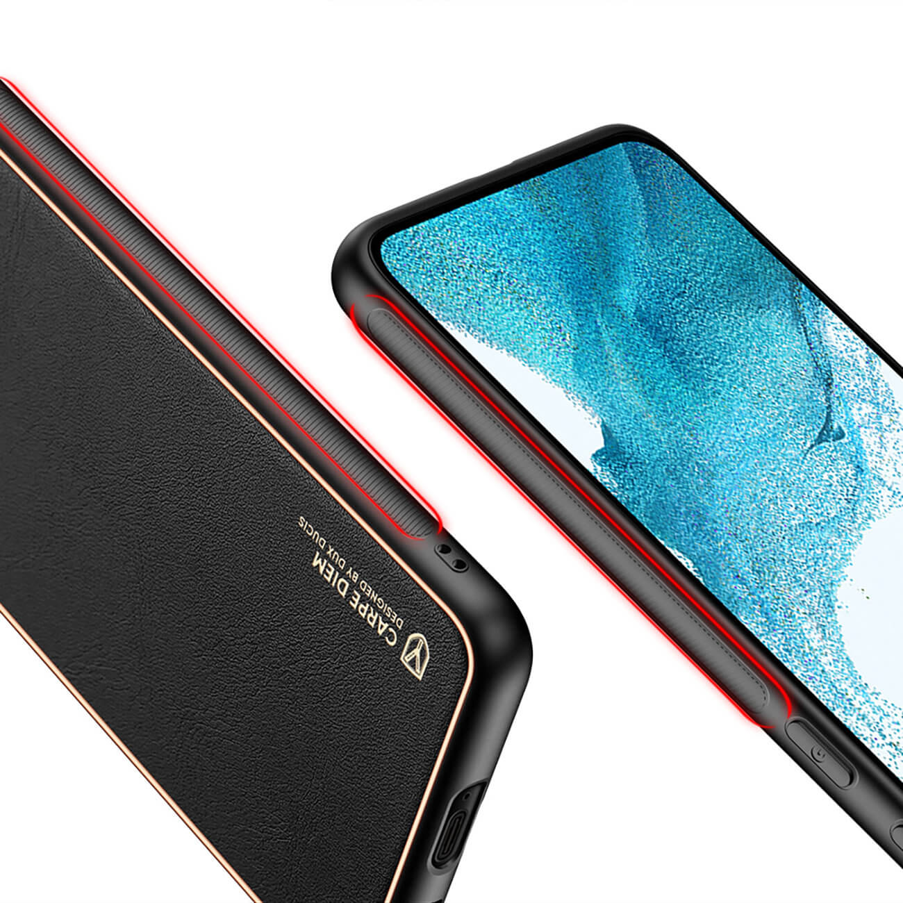 Dux Ducis Samsung Galaxy S22+ Yolo Elegant Series Θήκη με Επένδυση Συνθετικού Δέρματος - Black