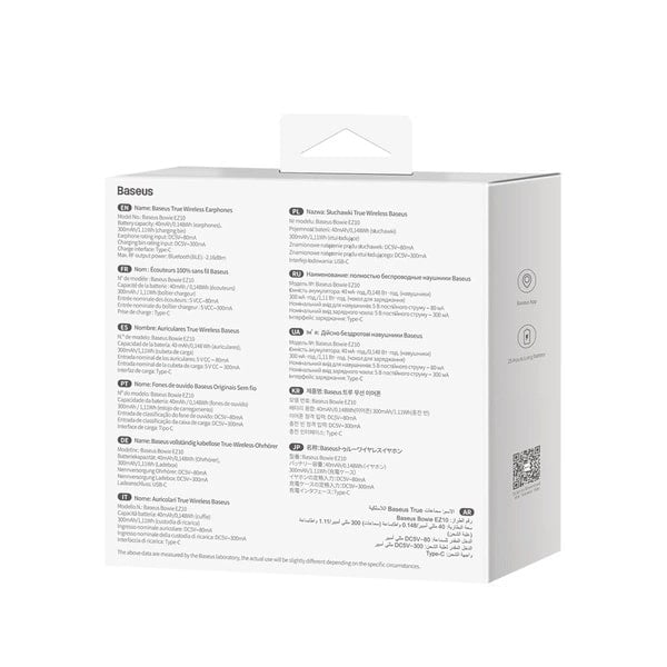 Baseus Bowie EZ10 TWS Bluetooth 5.3 - Ασύρματα ακουστικά για Κλήσεις / Μουσική - White - A00054300226-Z1