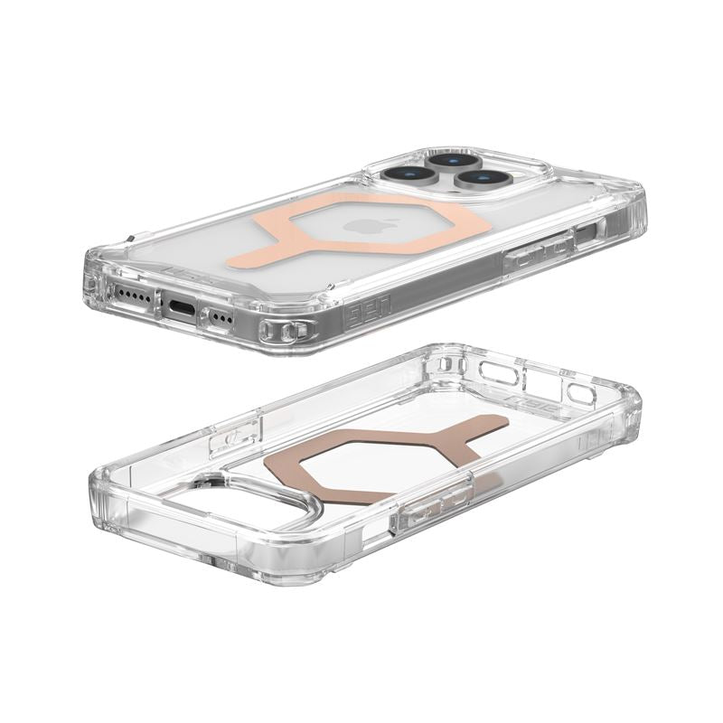 UAG iPhone 15 Pro Plyo Series Θήκη Υψηλής Προστασίας με MagSafe - Ice / Rose Gold - Διάφανη