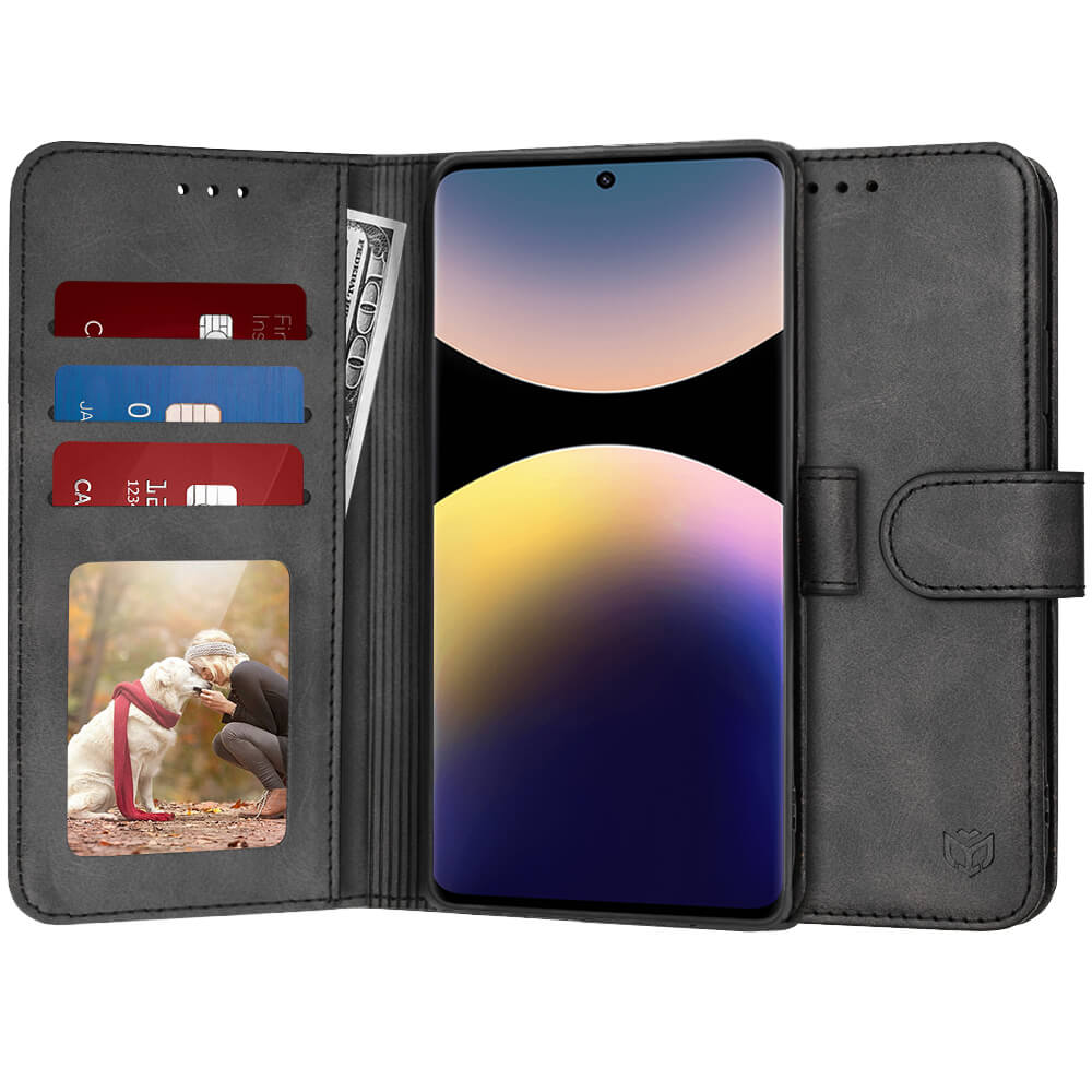 Techsuit Xiaomi Redmi Note 14 Pro 4G - Diary Book - Θήκη Πορτοφόλι από Δερματίνη με Stand - Black