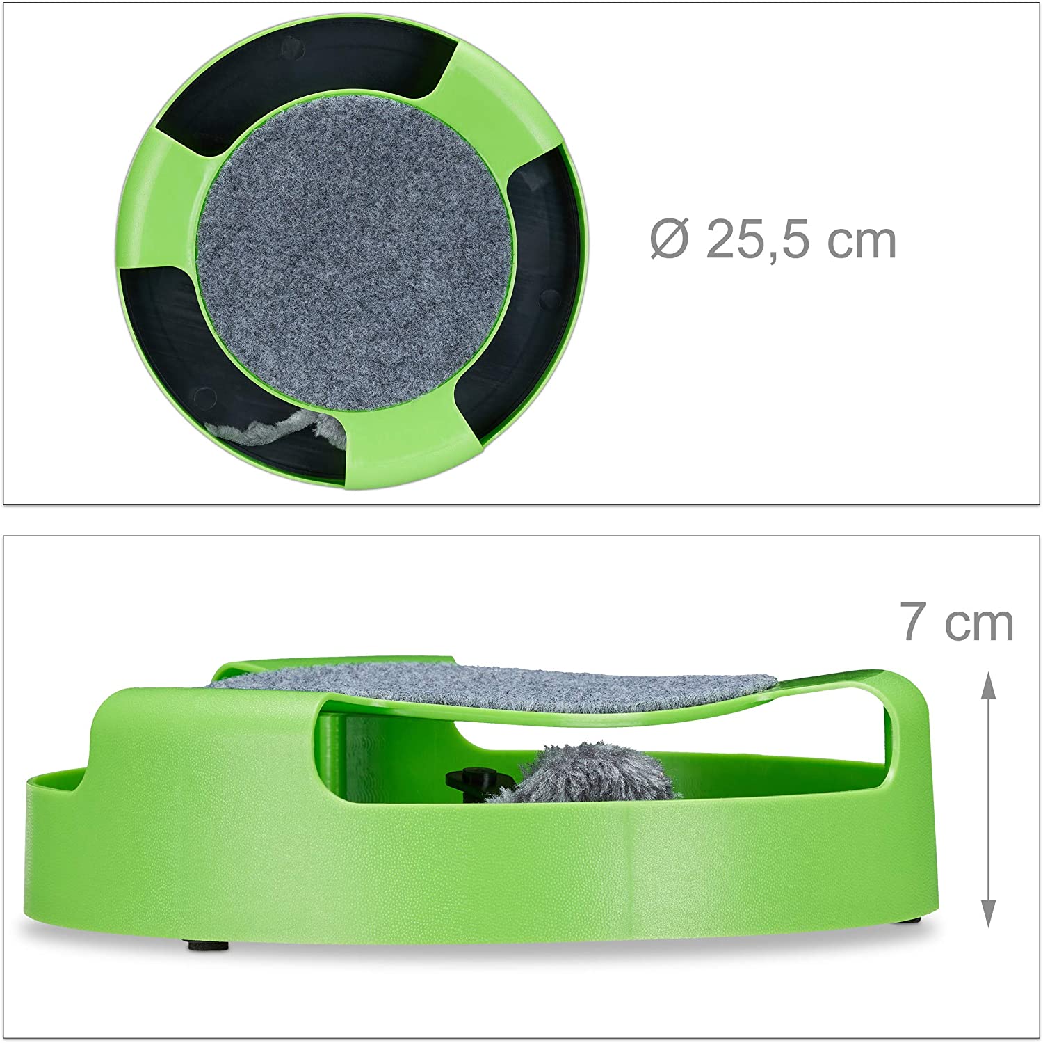 Relaxdays Παιχνίδι για Γάτες με Ποντίκι - Green - 4052025906948