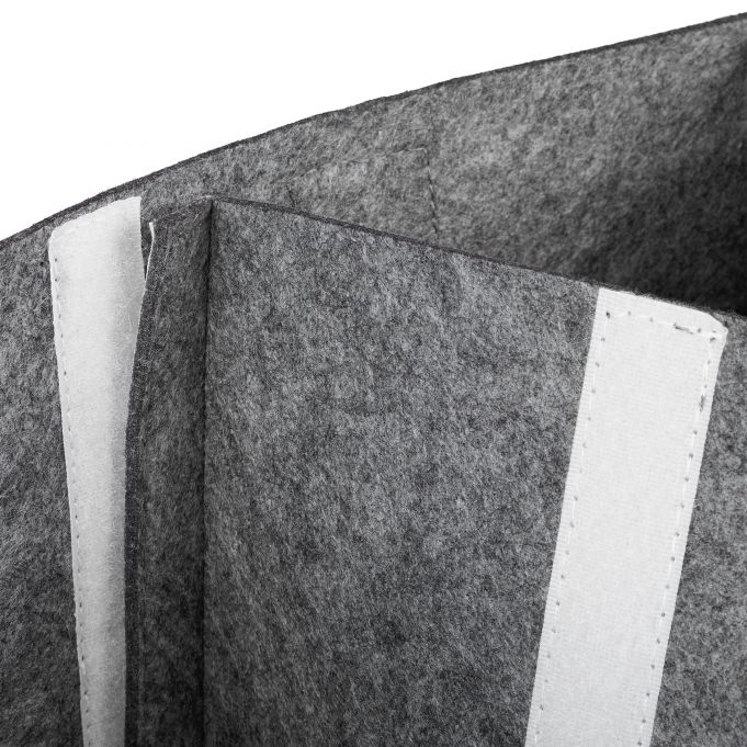 Relaxdays Baby Diaper Bag - Τσάντα Μεταφοράς και Αποθήκευσης για Πάνες από Τσόχα - Dark Grey - 4052025902025