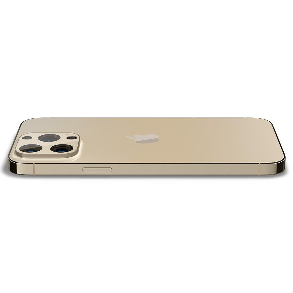 Spigen iPhone 13 Pro / 13 Pro Max Aparatu Optik.TR Αντιχαρακτικό Γυαλί για την Κάμερα - 2 Τεμάχια - Gold