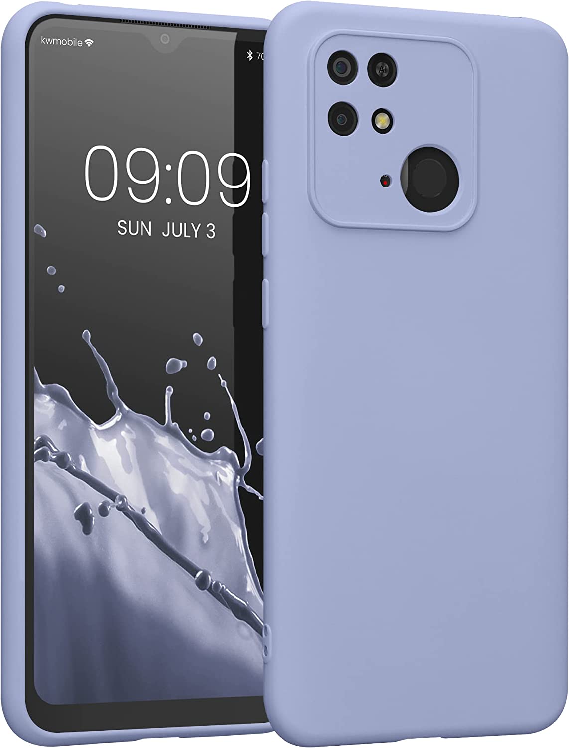 KW Xiaomi Redmi 10C Θήκη Σιλικόνης Rubberized TPU - Pastel Lavender - 59229.139