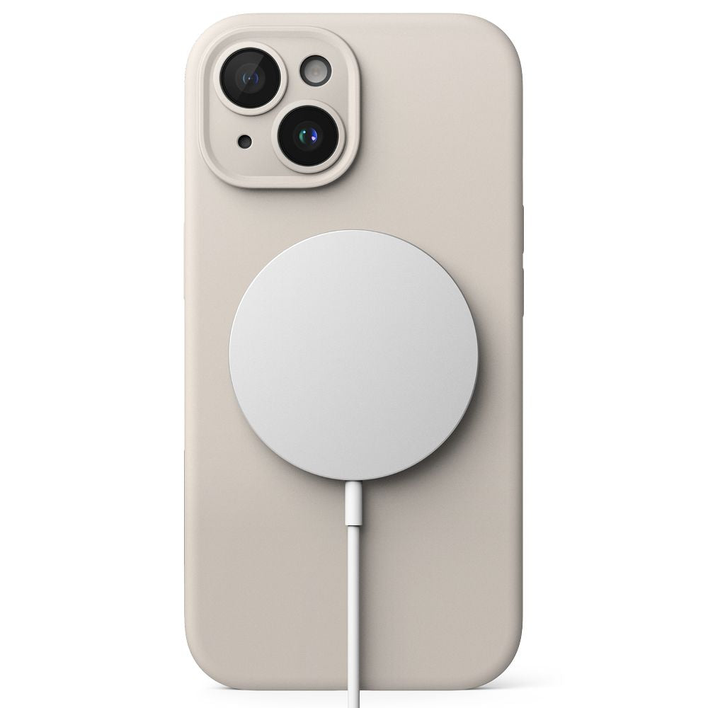 Ringke iPhone 15 Silicone Magnetic MagSafe Case Θήκη Σιλικόνης με MagSafe - Stone