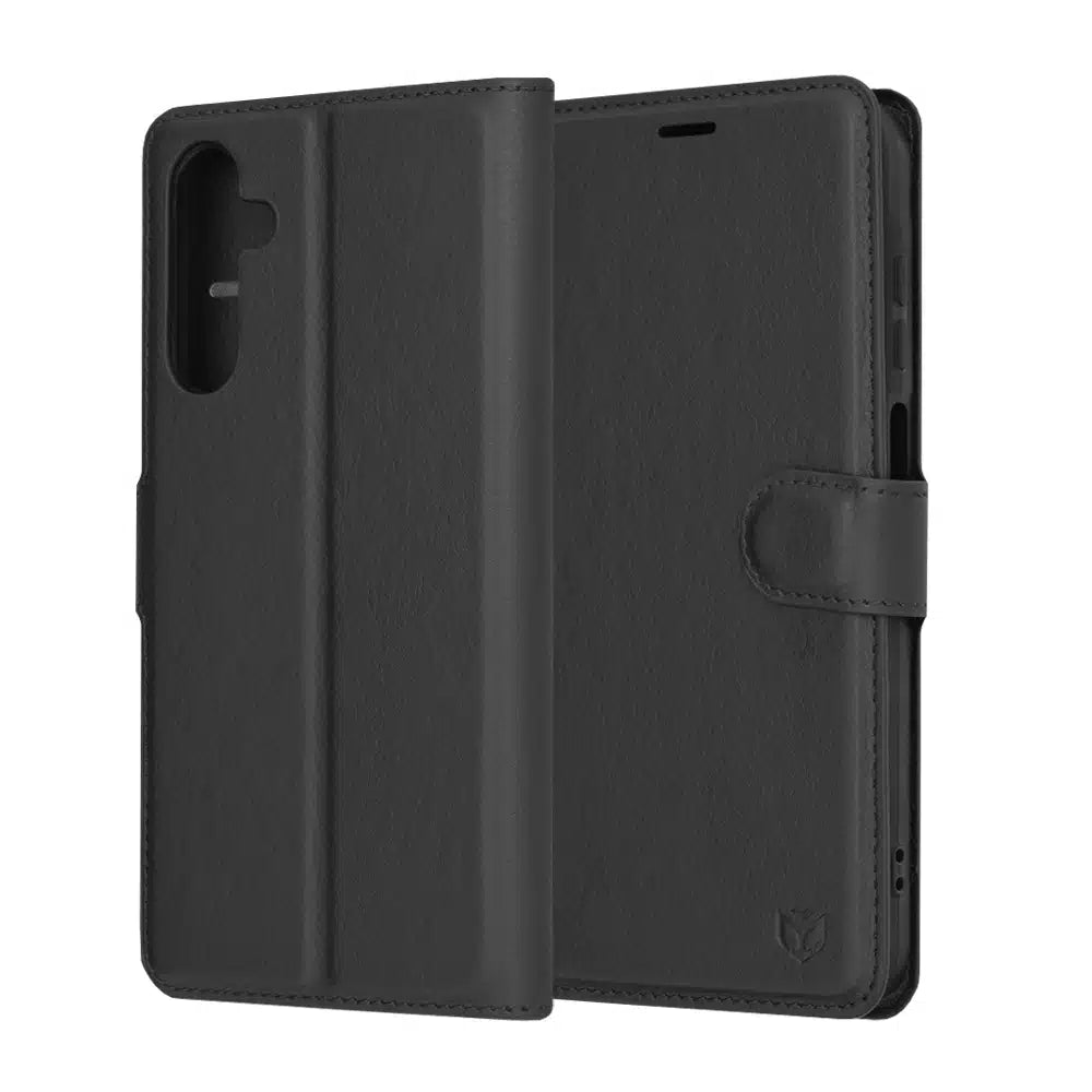 Techsuit Samsung Galaxy A25 5G - Leather Folio - Θήκη Πορτοφόλι από Δερματίνη με Stand - Black