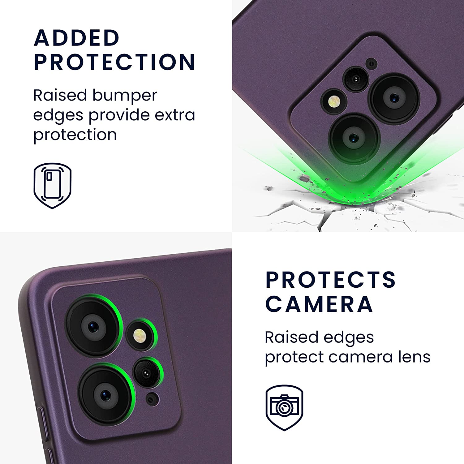 KW Xiaomi Redmi Note 12 4G Θήκη Σιλικόνης TPU - Metallic Blackberry - 61175.115