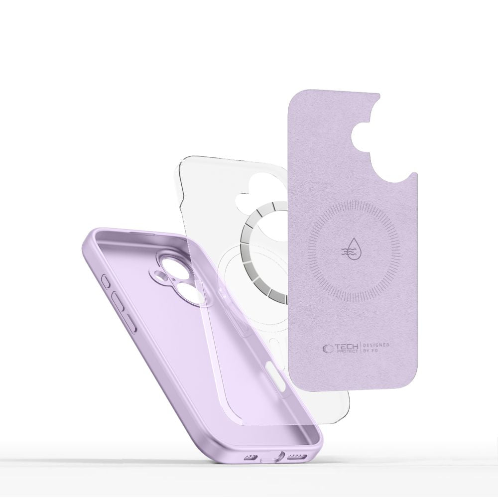 Tech-Protect iPhone 16 Liquid Silicone - MagSafe Θήκη Σιλικόνης TPU - Mauve