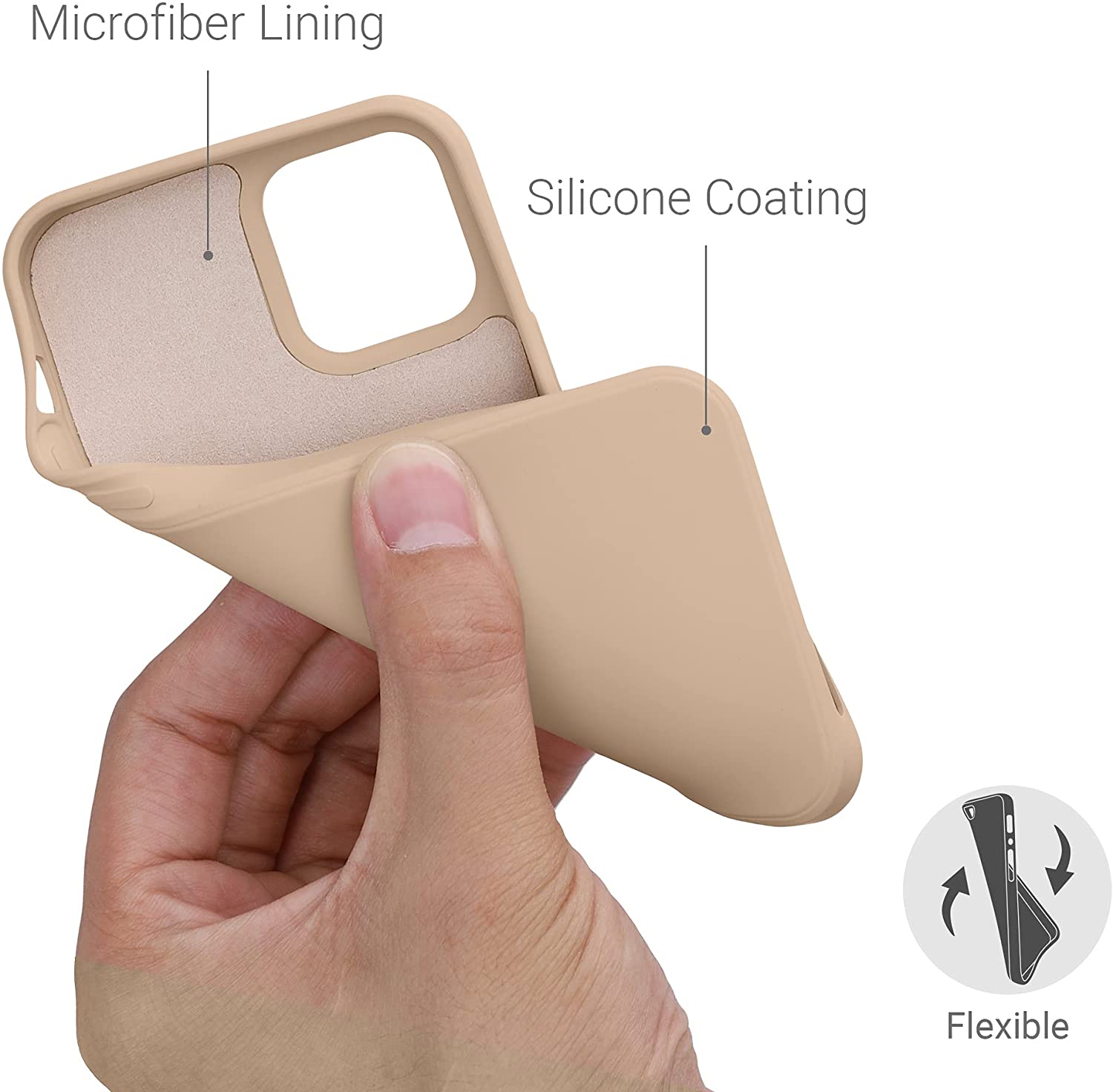 KW iPhone 12 / iPhone 12 Pro Θήκη Σιλικόνης Rubberized TPU - Antique Pink - 53844.10