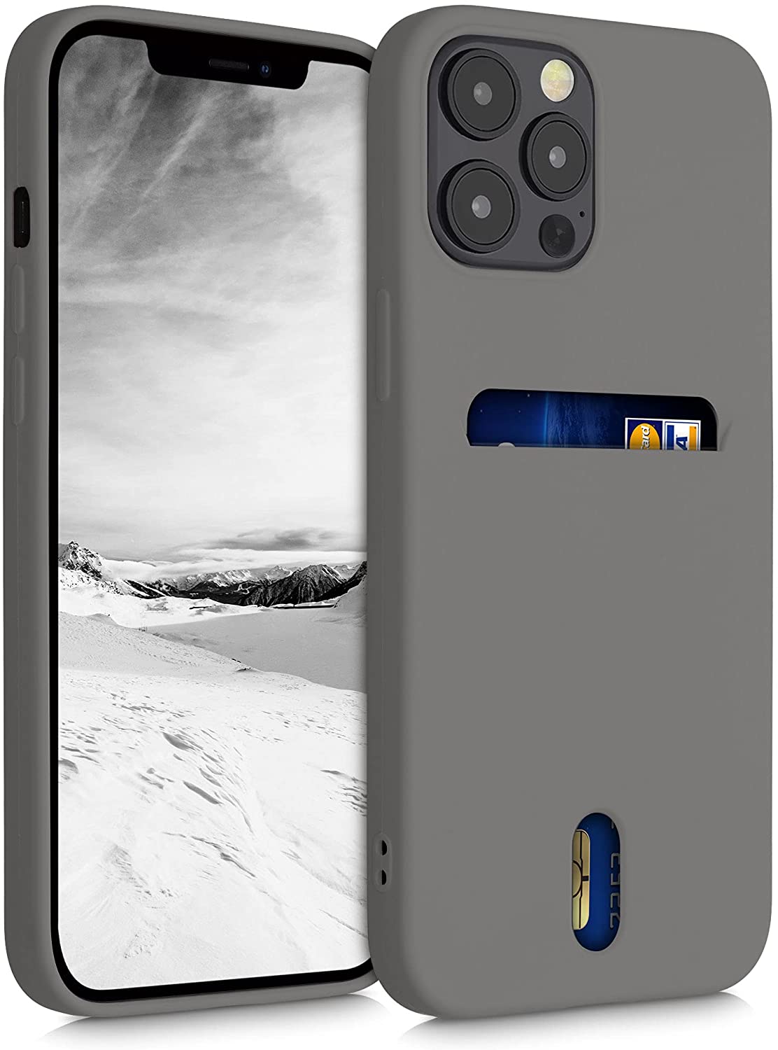 KW iPhone 12 Pro Max Θήκη Σιλικόνης TPU - Titanium Grey - 54514.155