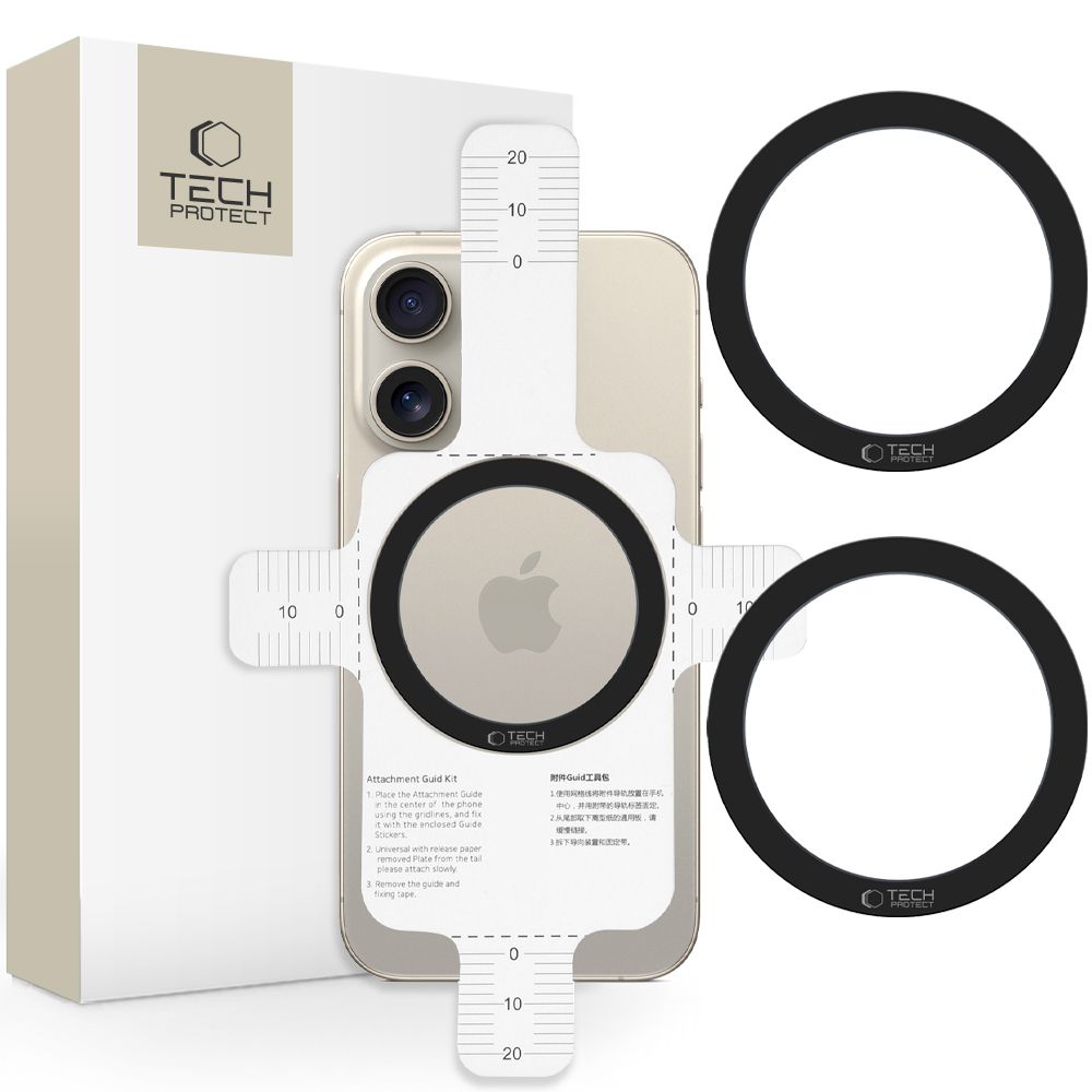 Tech-Protect MMP-110 Magnetic Δακτύλιος MagSafe - 2 Τεμάχια - Black / Black