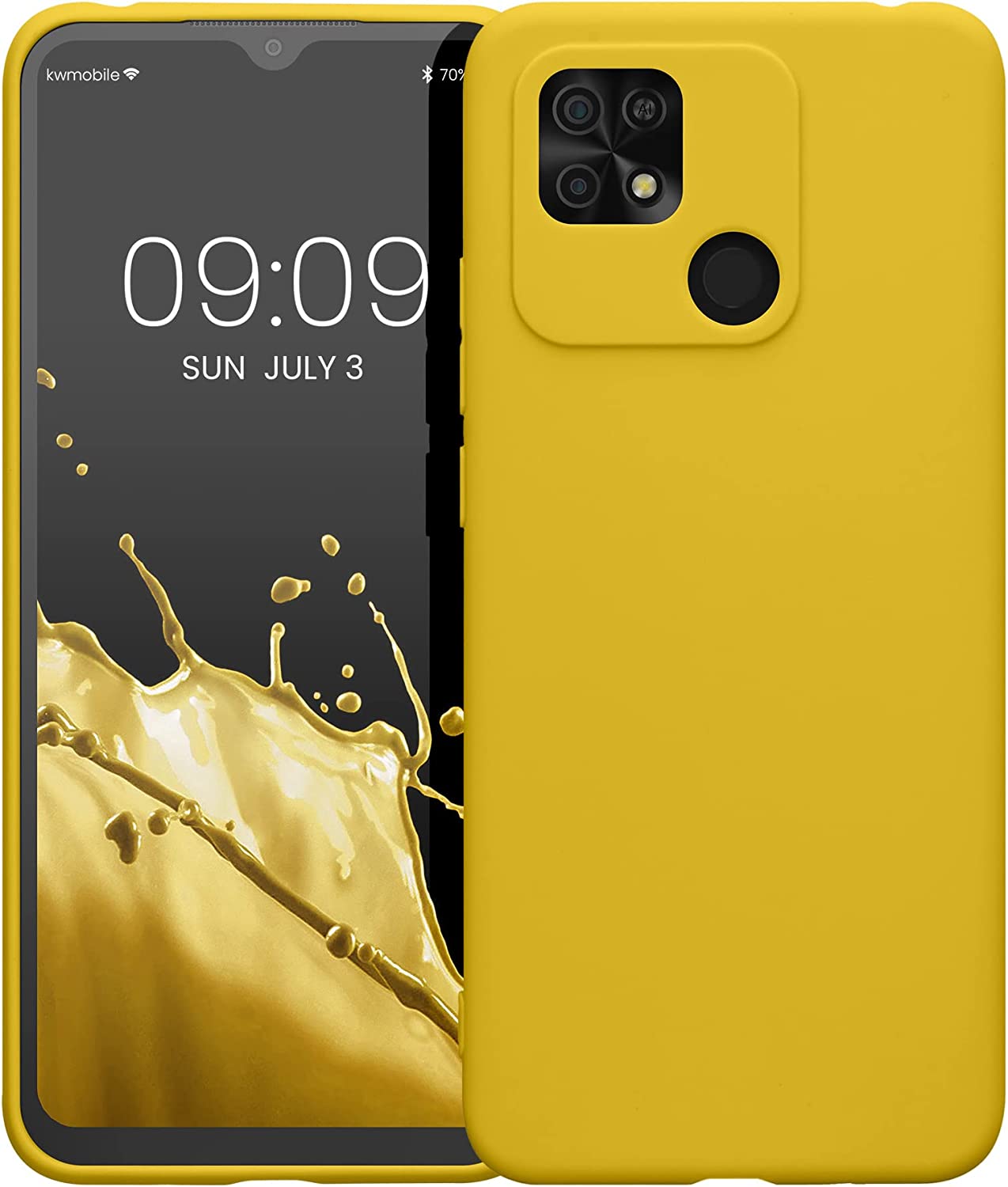 KW Xiaomi Xiaomi Redmi 10C Θήκη Σιλικόνης TPU - Bright Yellow - 59231.165