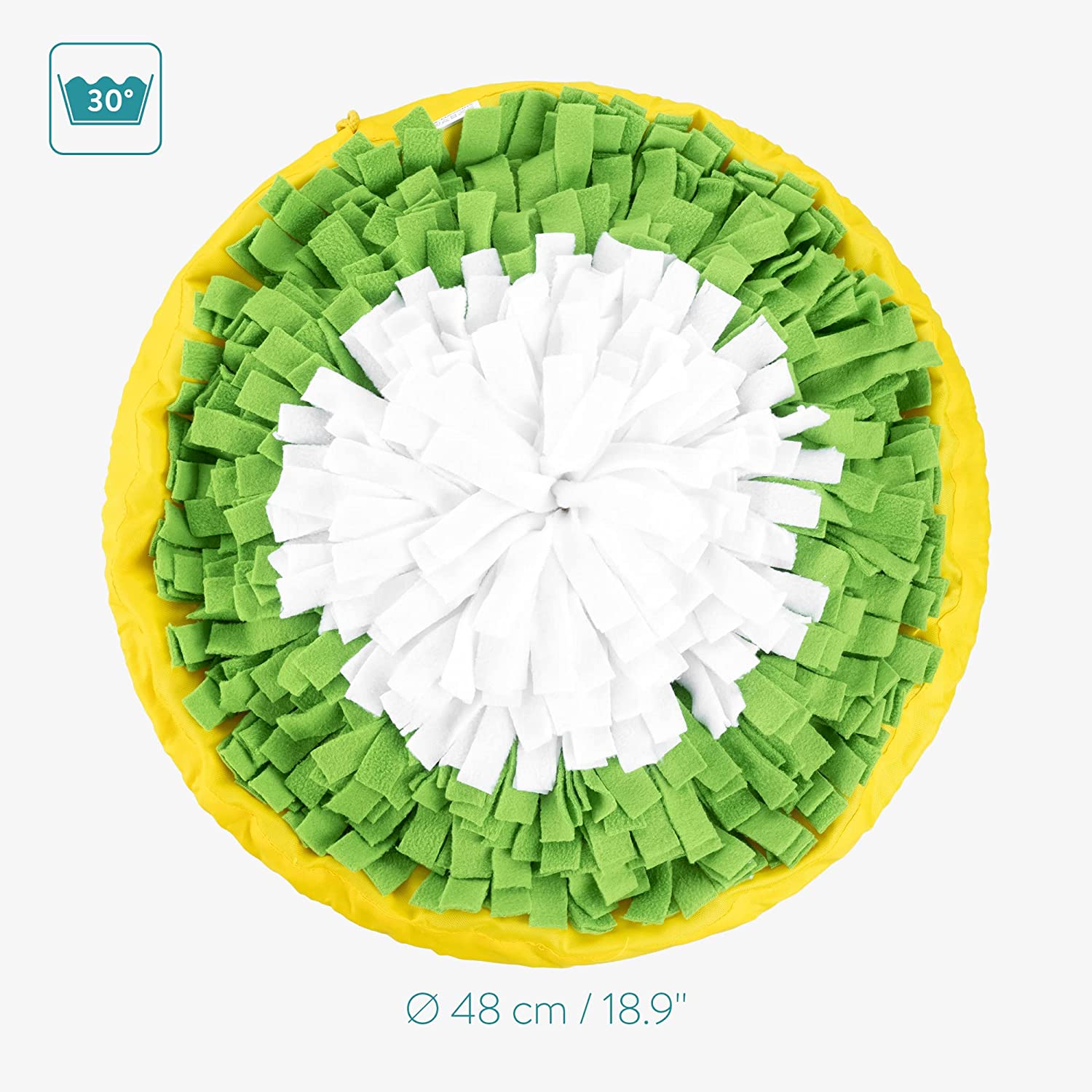 Navaris Στρόγγυλο Χαλί Όσφρησης για Σκύλους - Yellow / Green / White - 55129.06