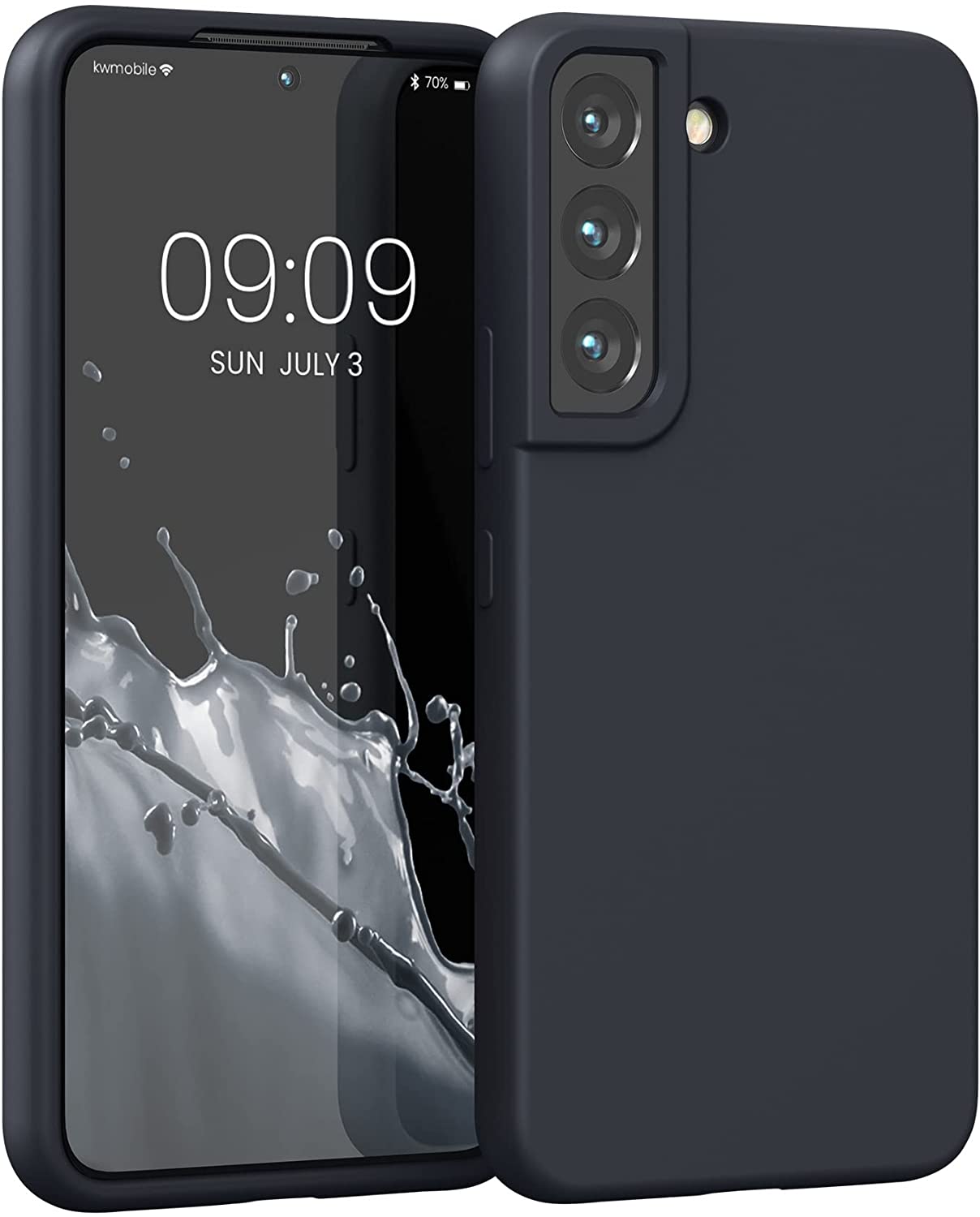 KW Samsung Galaxy S22 Θήκη Σιλικόνης Rubberized TPU - Blueberry Blue - 56756.186