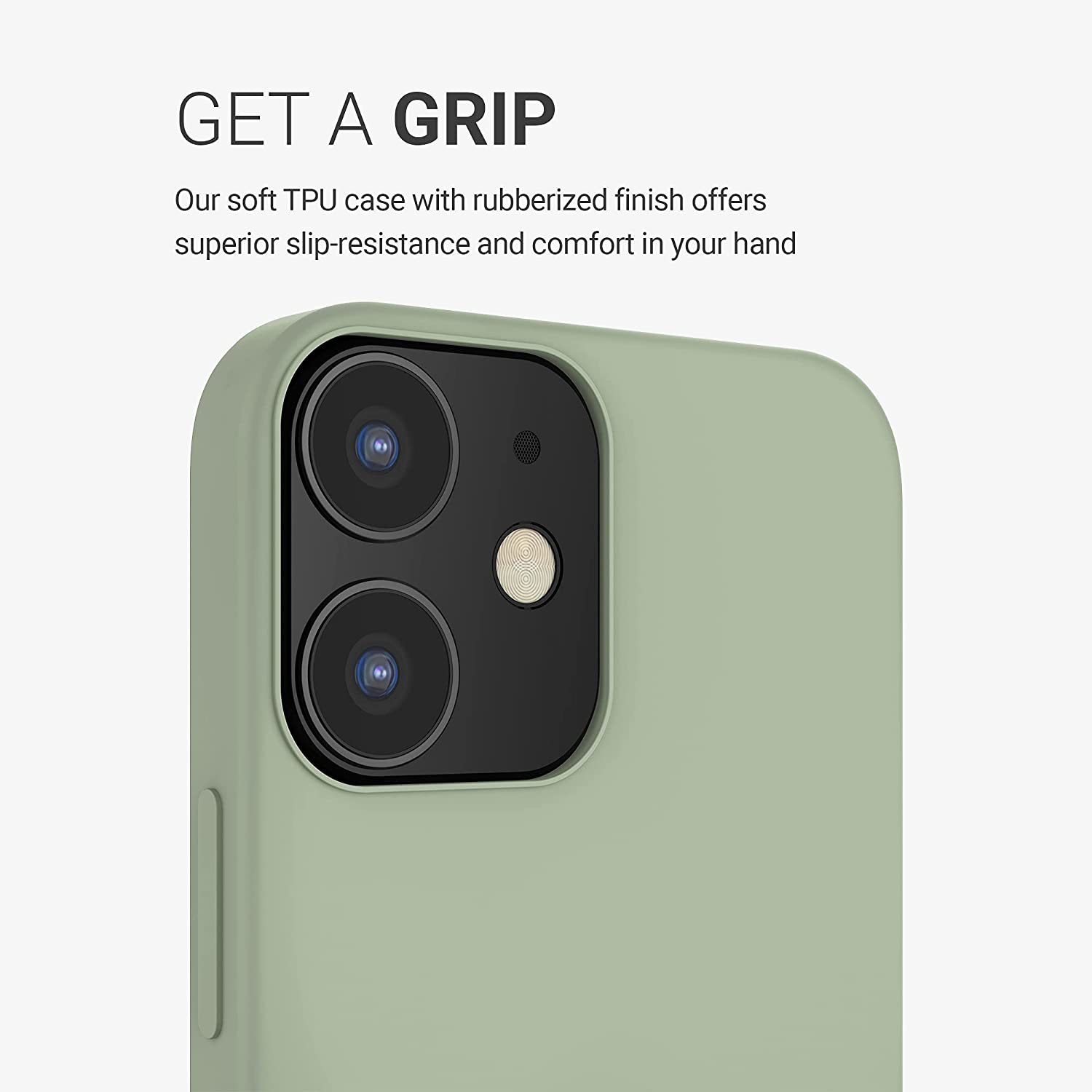 KW iPhone 12 / iPhone 12 Pro Θήκη Σιλικόνης Rubber TPU - Grey Green - 52641.172