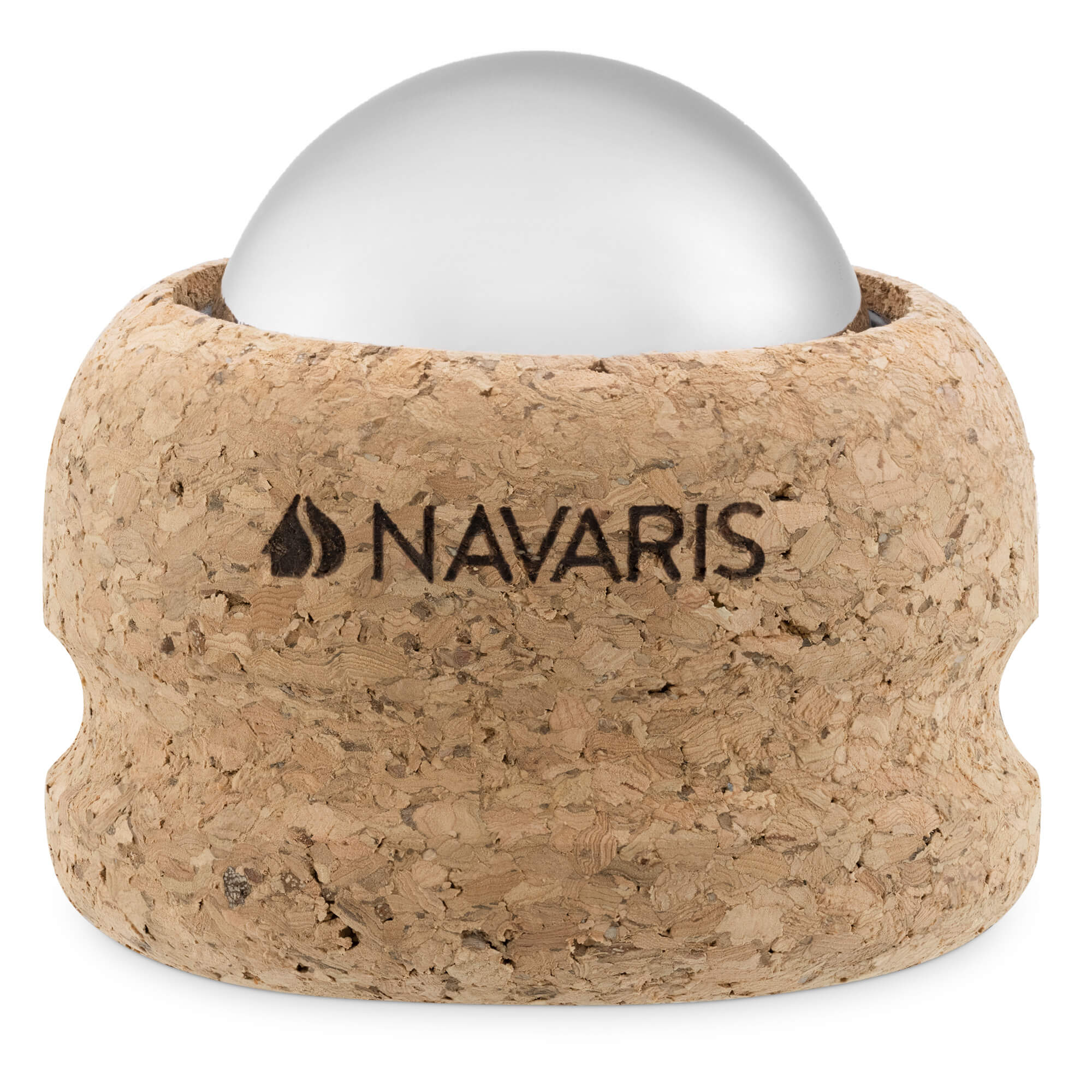 Navaris Μπάλα Μασάζ Κρύο / Ζεστό με Θήκη από Φελλό - Light Brown - 56160.2