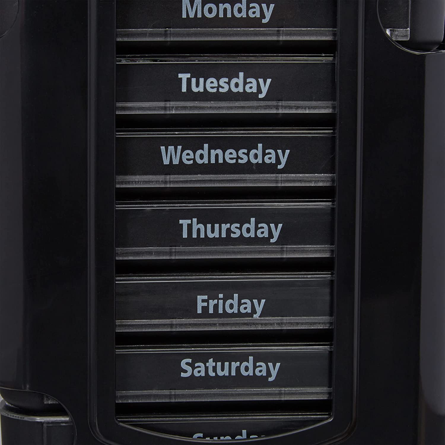 Relaxdays Εβδομαδιαία Θήκη Χαπιών με 4 Διαμερίσματα - Black - 4052025947033