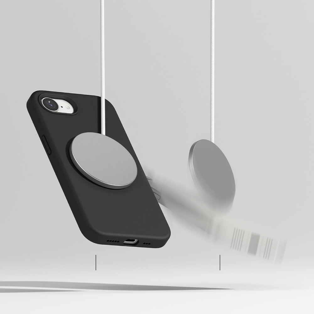 Ringke iPhone 16e Silicone Magnetic MagSafe Case Θήκη Σιλικόνης με MagSafe - Black