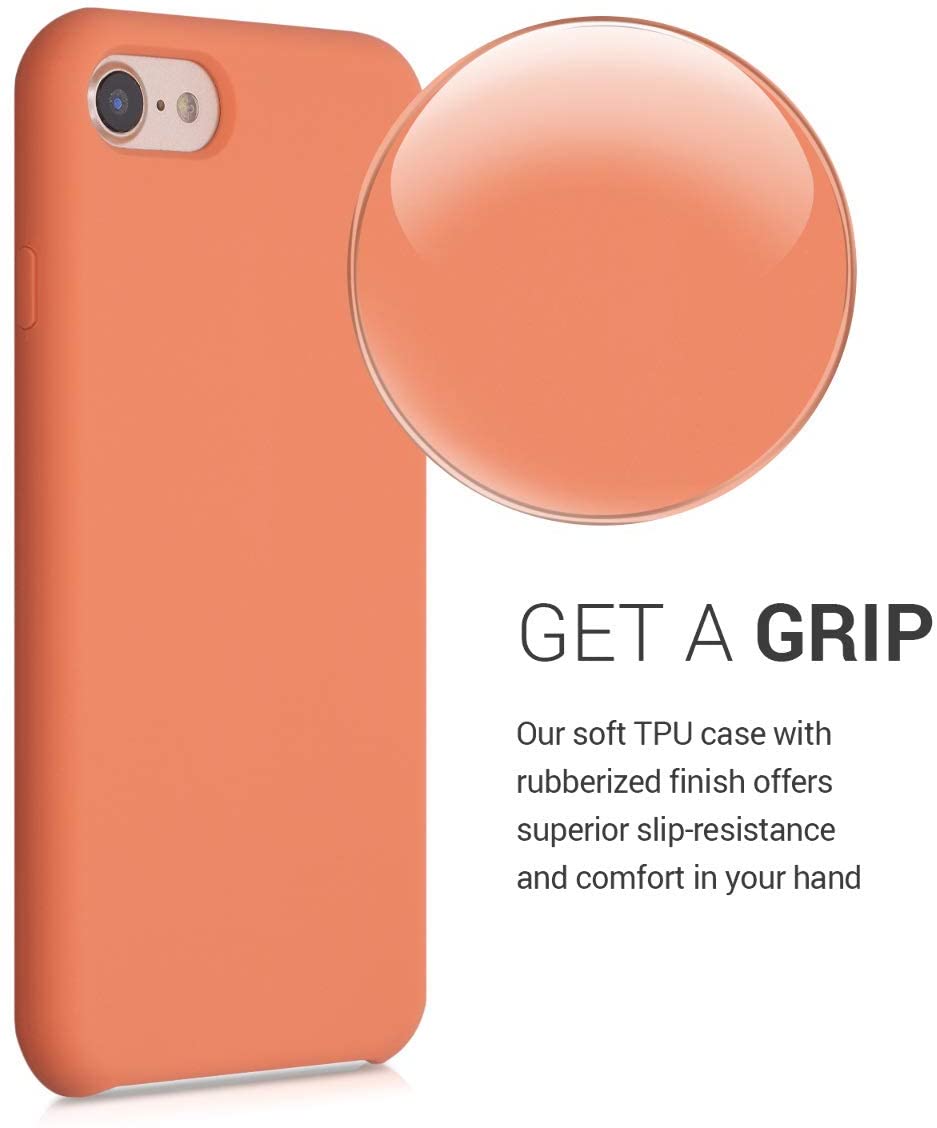 KW iPhone SE 2022 / SE 2020 / 7 / 8 Θήκη Σιλικόνης Rubber TPU - Sunrise Orange - 40225.203