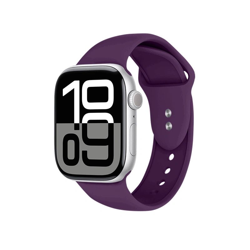 Crong Λουράκι Apple Watch 4/5/6/7/8/9/10/11 - SE (1/2/3) - ULTRA (1/2/3) - 44/45/46/49mm Σιλικόνης - Liquid Strap - Plum