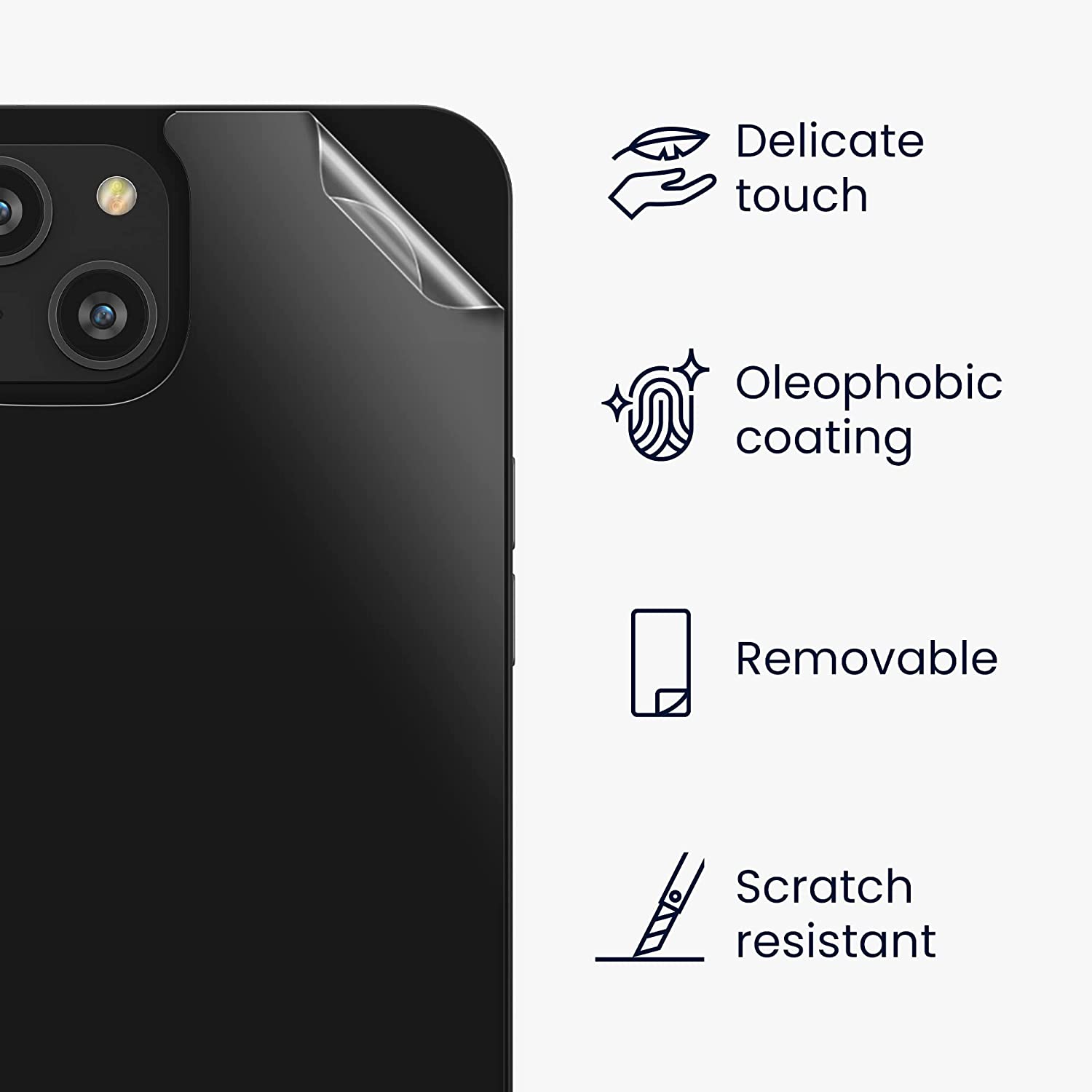 KW iPhone 14 Plus - Τρεις Μεμβράνες Προστασίας Back Cover - Διάφανες - 59222.5