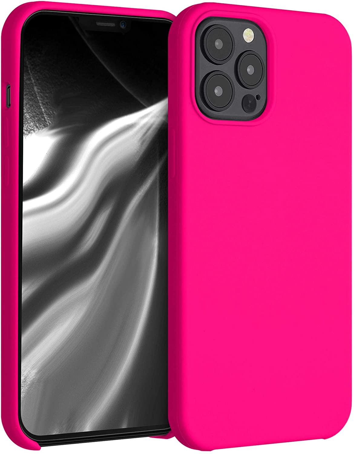 KW iPhone 12 Pro Max Θήκη Σιλικόνης Rubber TPU - Neon Pink - 52644.08