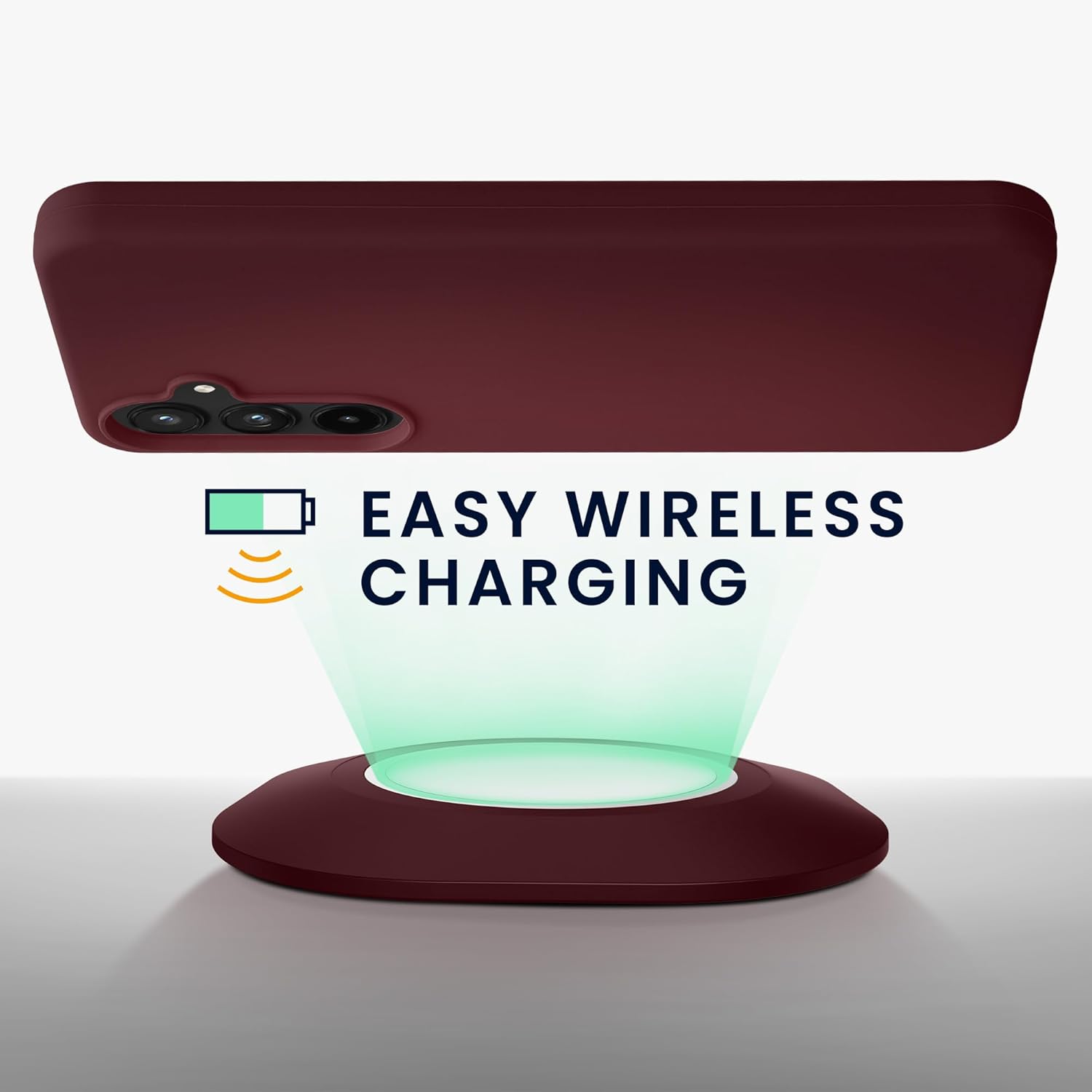 KW Samsung Galaxy A55 5G Θήκη Σιλικόνης Rubberized TPU - Burgundy Purple