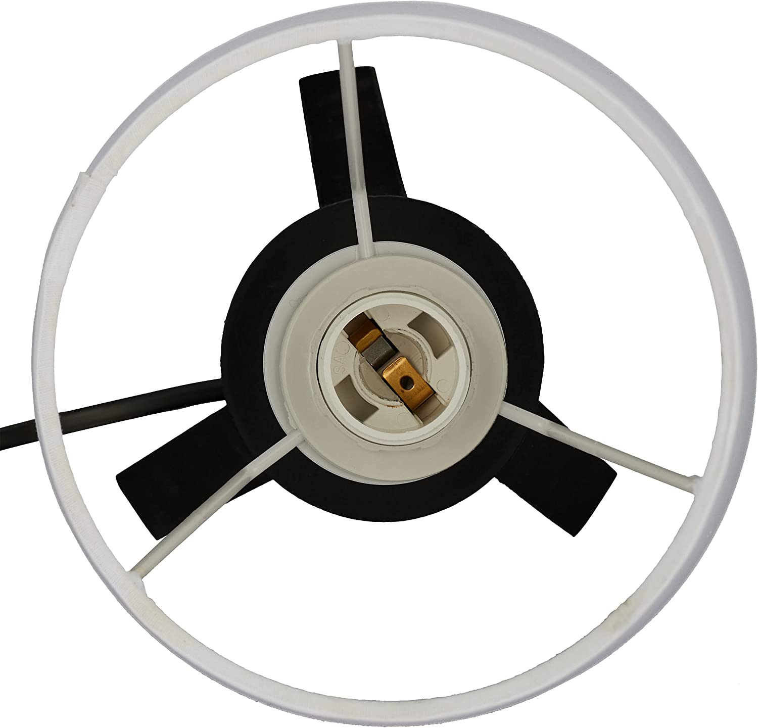 Relaxdays Φωτιστικό Τρίποδο από Φυσικό Ξύλο - Black / White - 4052025413491