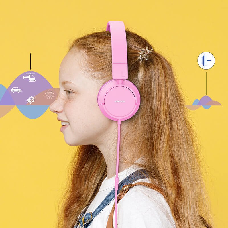 Joyroom Wired Headphones for Children Ενσύρματα Ακουστικά για Παιδιά - Pink - JR - HC1