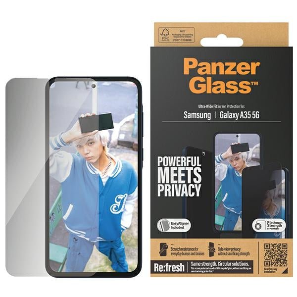 PanzerGlass Samsung Galaxy A35 5G Ultra - Wide Fit Privacy Easy Aligner Αντιχαρακτικό Γυαλί Οθόνης - Black