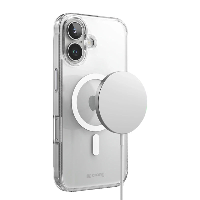 Crong iPhone 16 Plus Clear Mag Cover - Σκληρή Θήκη με Πλαίσιο Σιλικόνης και MagSafe - Clear