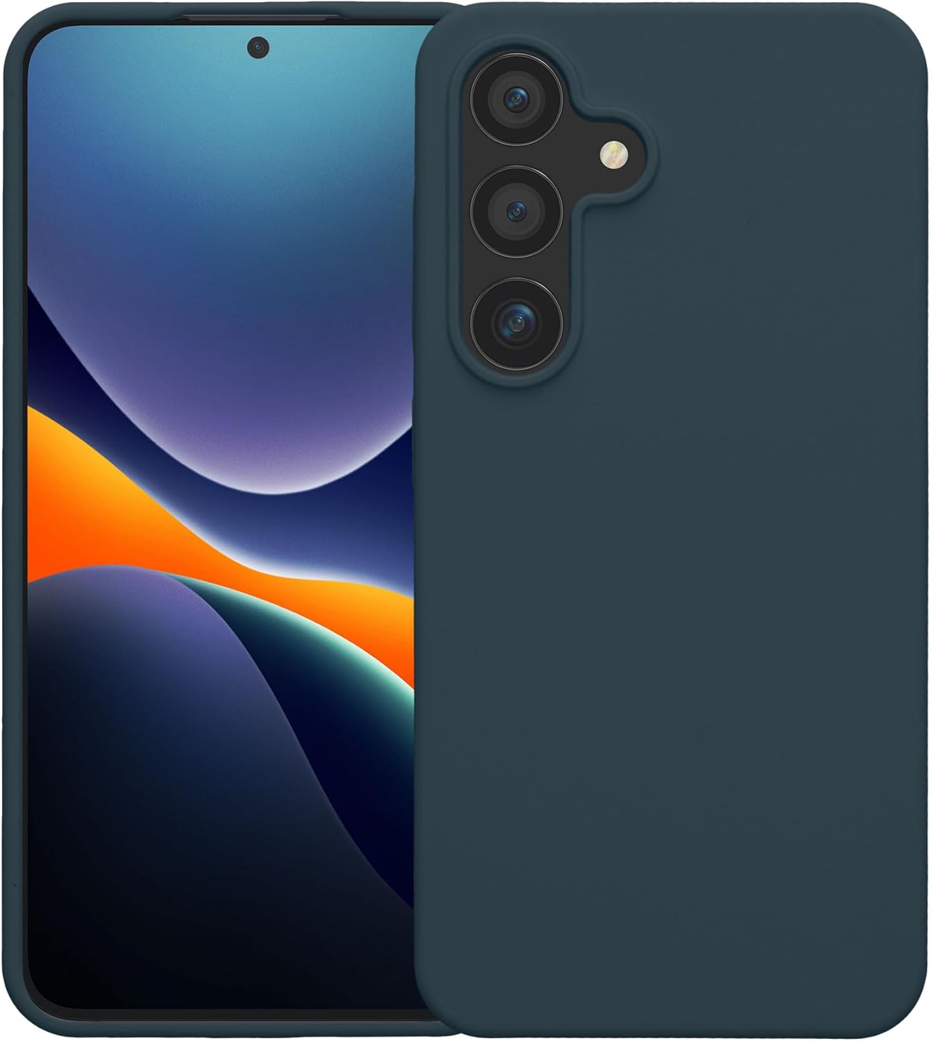 KW Samsung Galaxy S24 Θήκη Σιλικόνης Rubberized TPU - Dark Slate