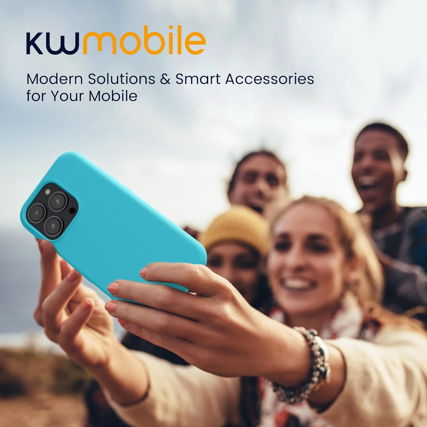 KW iPhone 16 Pro Max Θήκη Σιλικόνης Rubberized TPU - Cool Glacier