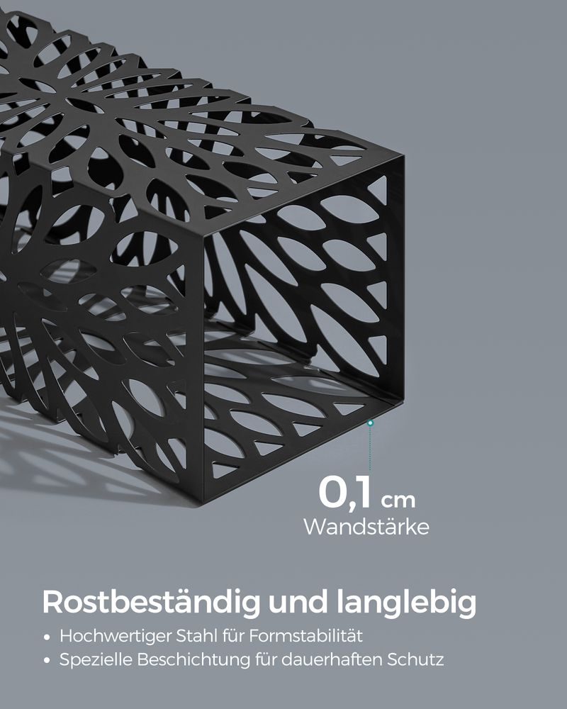 Songmics Μεταλλική Ομπρελοθήκη με 4 Γάντζους - Black - LUC026B33