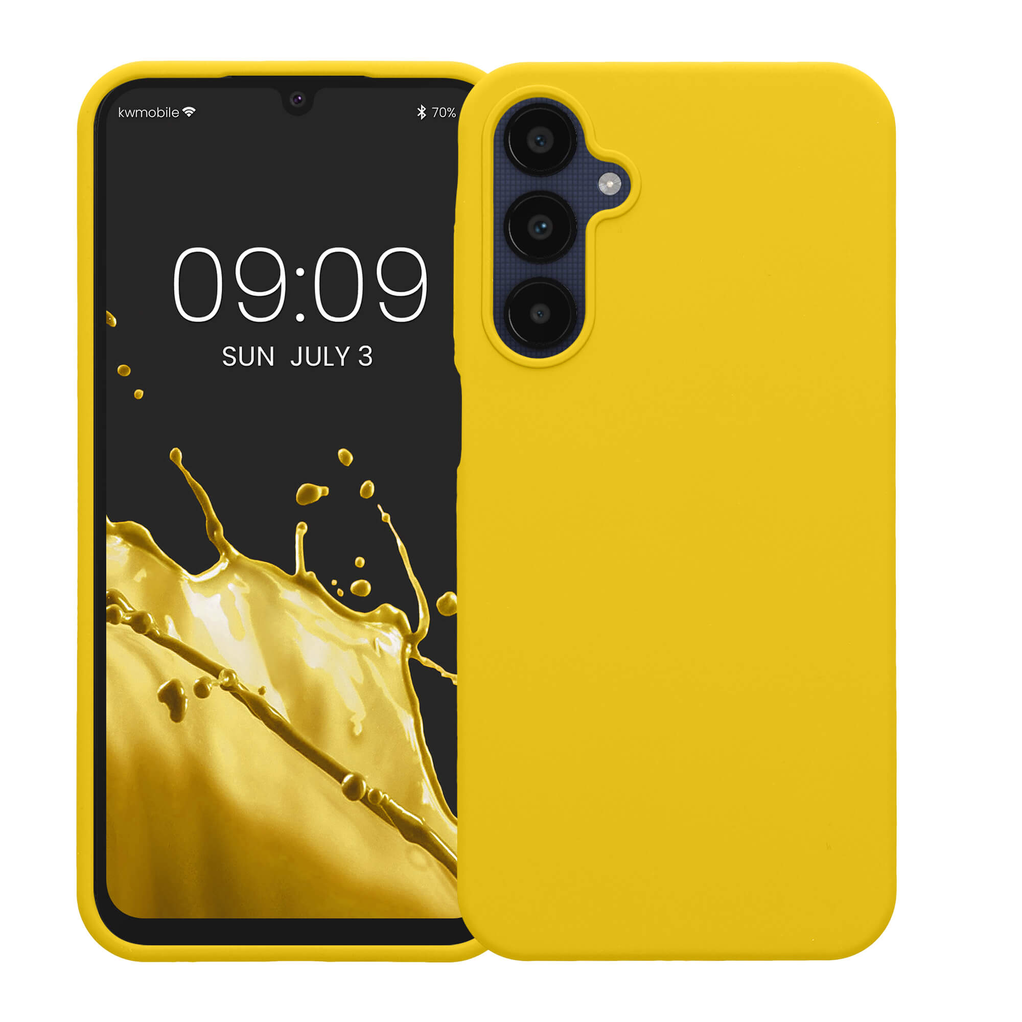 KW Samsung Galaxy A25 5G Θήκη Σιλικόνης Rubberized TPU - Bright Yellow
