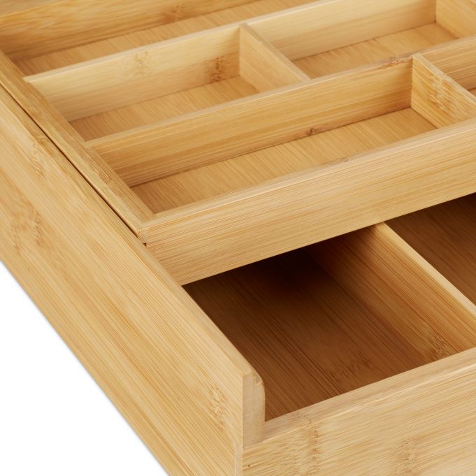 Relaxdays Κουτί Αποθήκευσης από Bamboo - Natural - 4052025246013