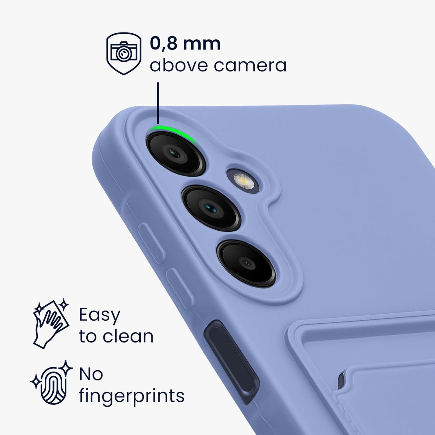 KW Samsung Galaxy A15 4G / A15 5G Θήκη Σιλικόνης TPU με Υποδοχή για Κάρτα - Lavender