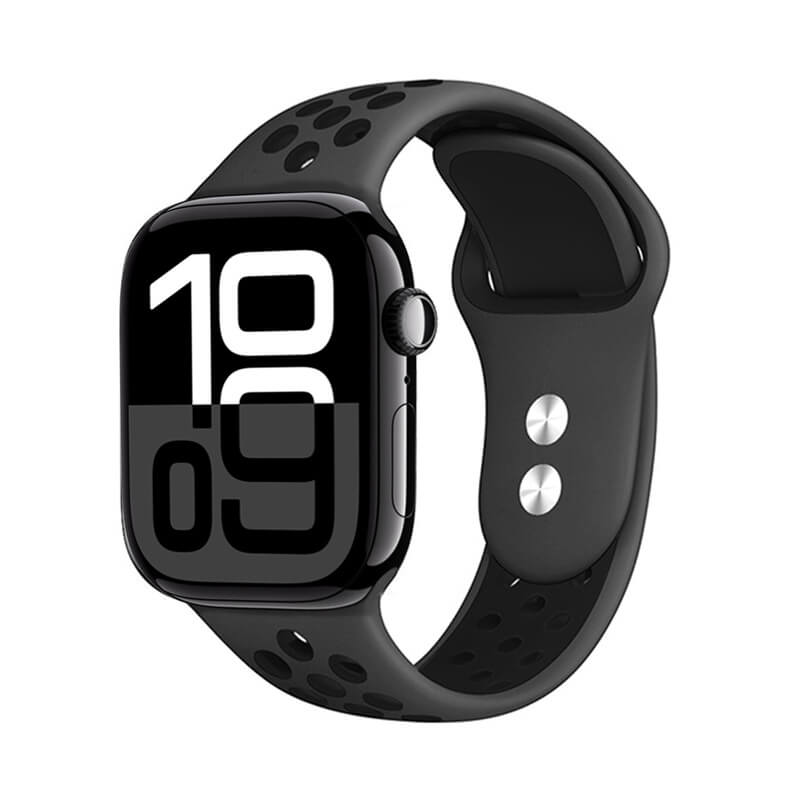 Crong Λουράκι Apple Watch 4/5/6/7/8/9/10/11 - SE (1/2/3) - Ultra (1/2/3) - 42/44/45/49mm Duo Sport - Grey / Black