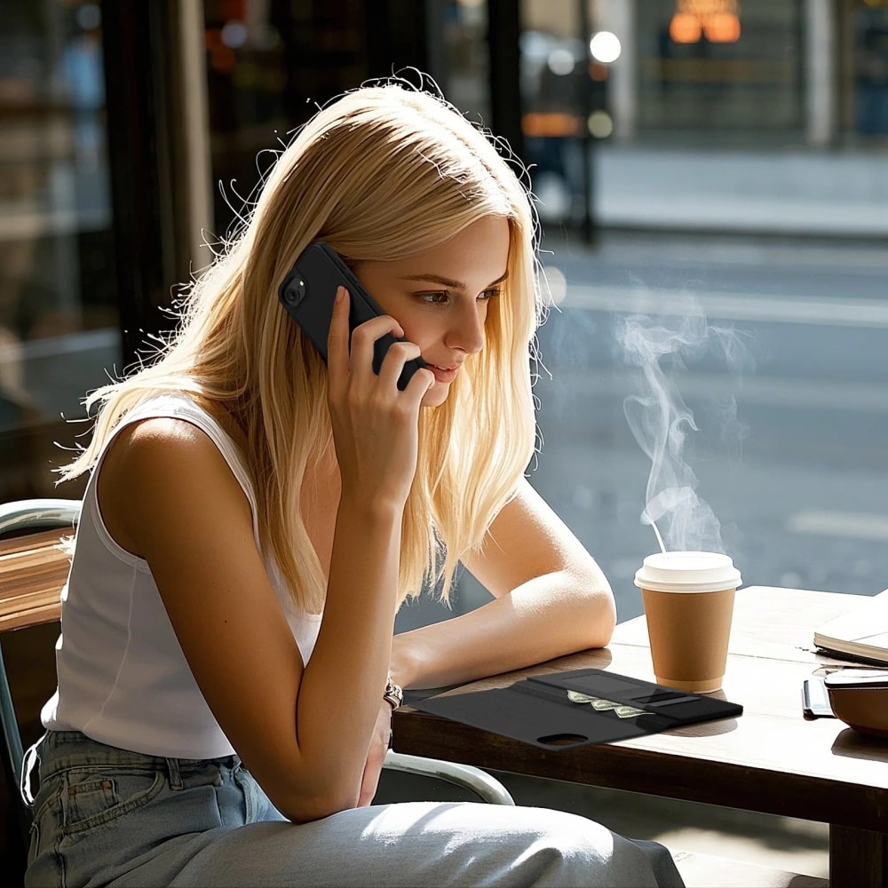 Tech-Protect iPhone 16e Θήκη Πορτοφόλι Stand από Δερματίνη με Αποσπώμενη θήκη MagSafe - Black