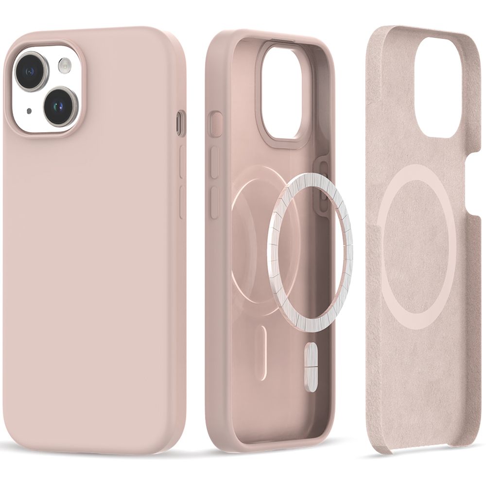 Tech-Protect iPhone 15 Silicone Magsafe Θήκη Σιλικόνης TPU - Candy Pink