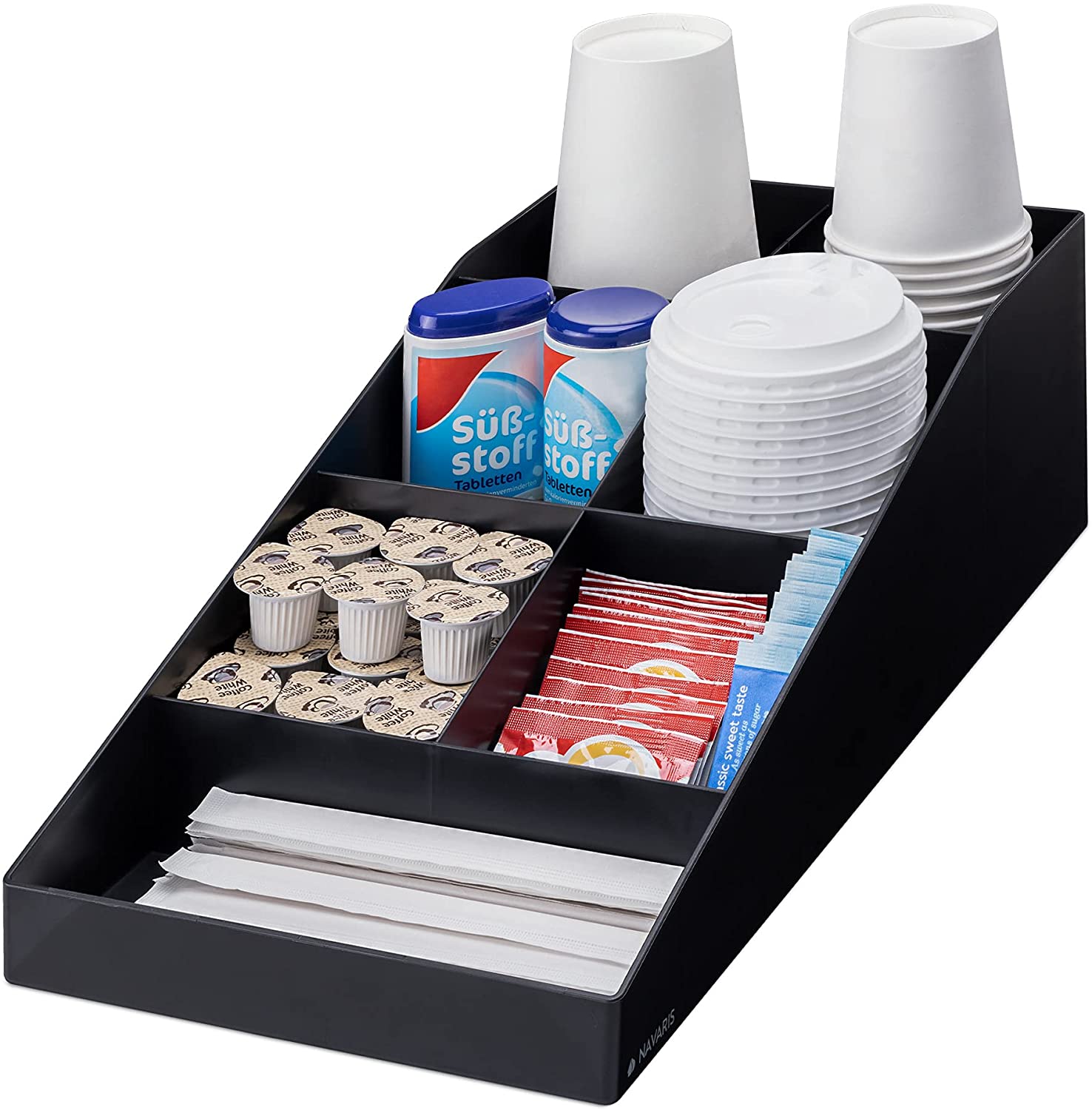 Navaris Αξεσουάρ για Οργάνωση και Αποθήκευση Αναλώσιμων Καφέ και Τσάι - Black - 54093.01
