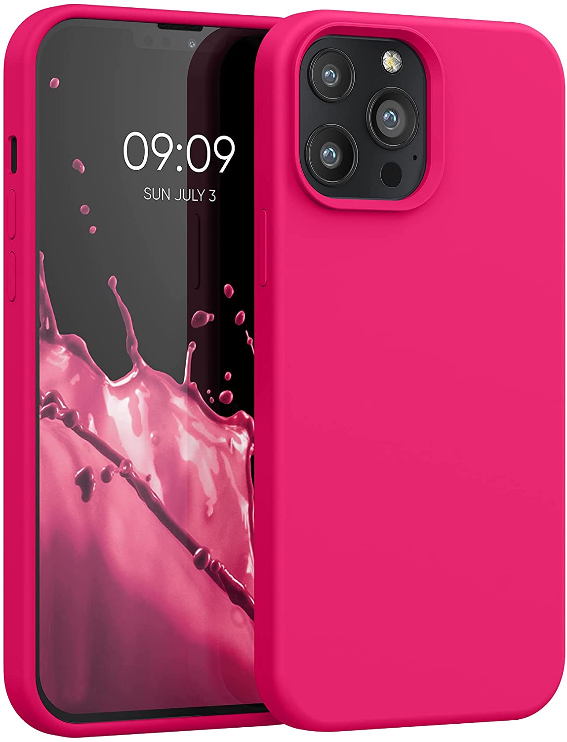 KW iPhone 13 Pro Max Θήκη Σιλικόνης Rubberized TPU - Neon Pink - 55881.77