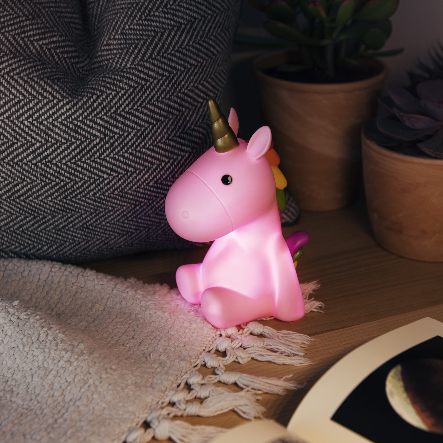 Navaris LED Night Light for Kids Φως Νυκτός για Παιδιά Design Unicorn - Pink - 42638